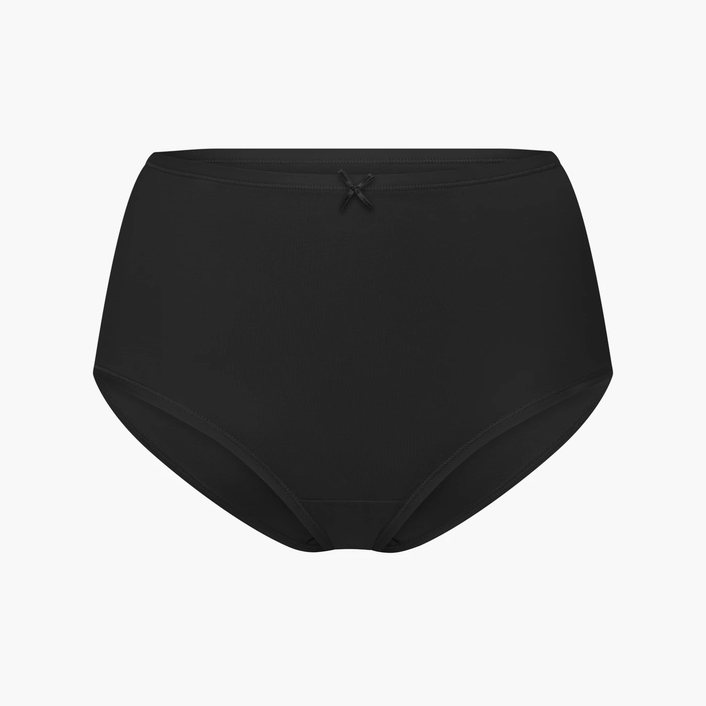 سروال قصير قطني عالي الخصر