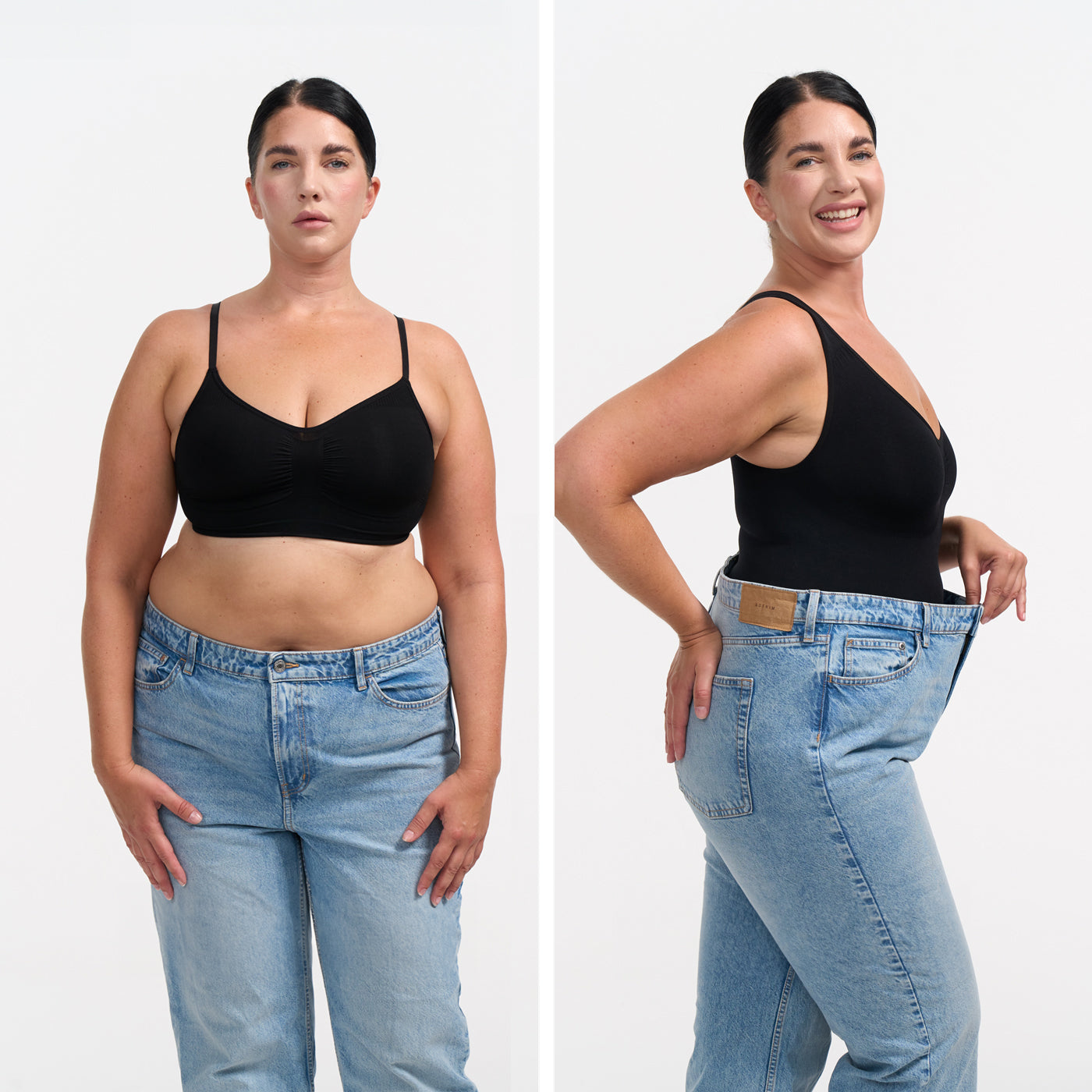 Bodysuit -beeldende shapewear met touwtje