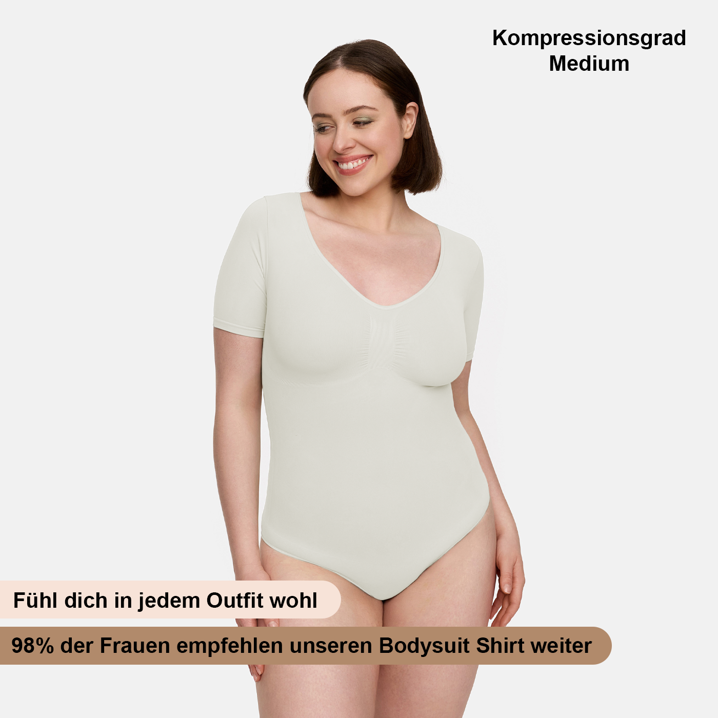 T-Shirt Bodysuit Sculpting Shapewear mit String - Mid Season