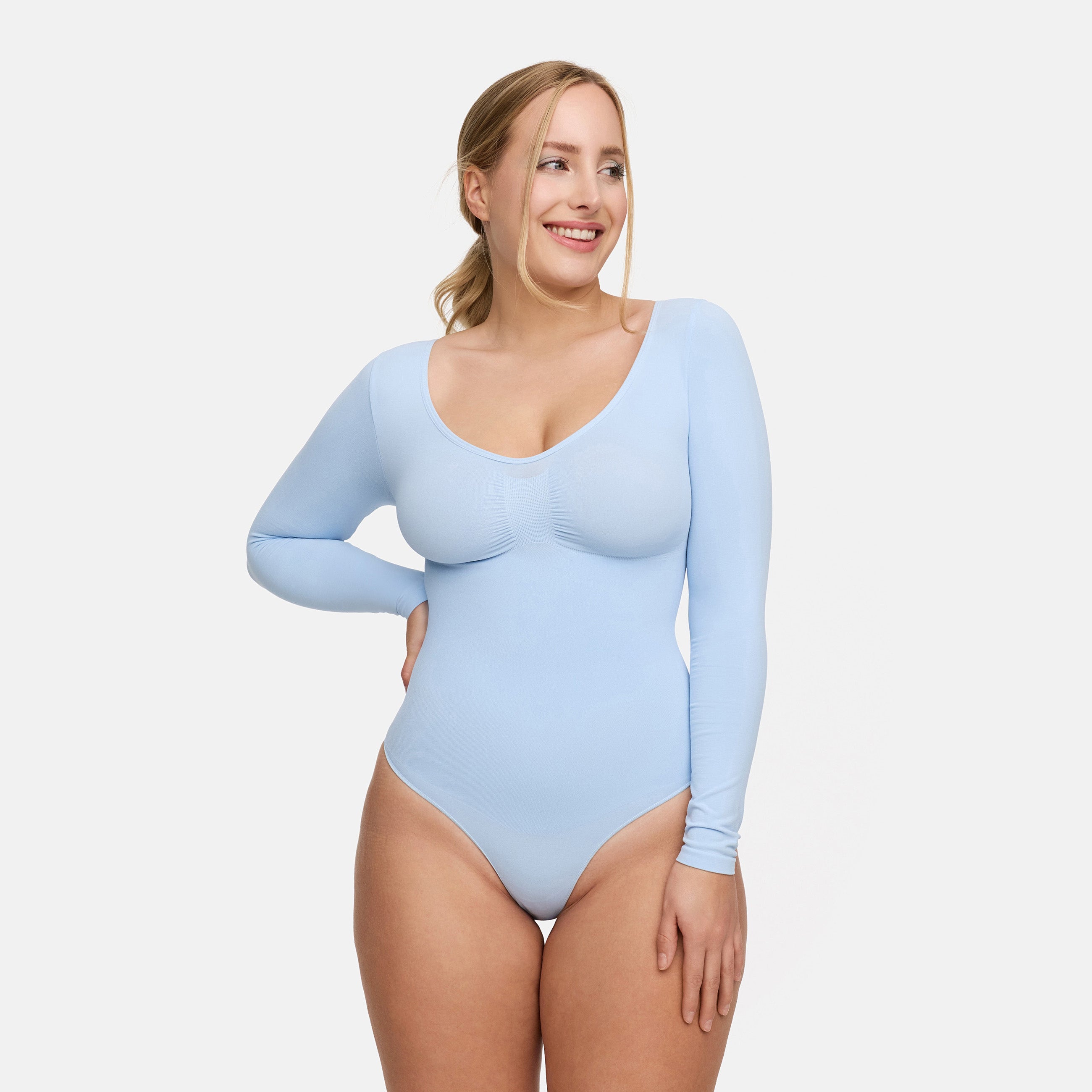 Bodysuit Sculpting Shapewear Longsleeve mit Slip