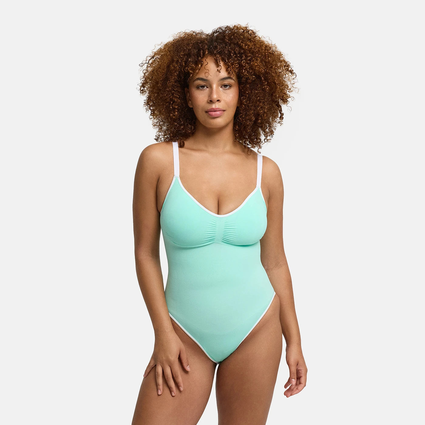 Lined Bodysuit Sculpting Shapewear met geïntegreerde pads met string
