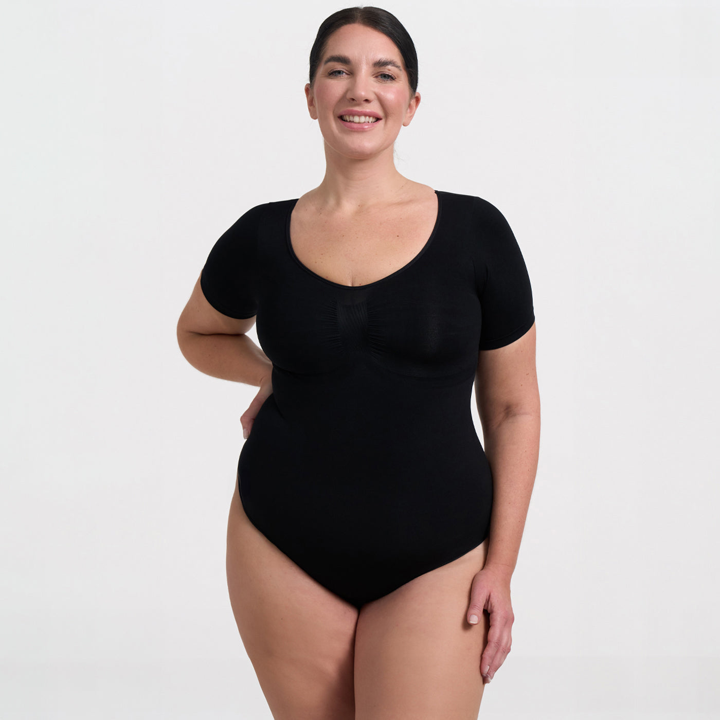 T-Shirt Bodysuit Sculpting Shapewear mit String