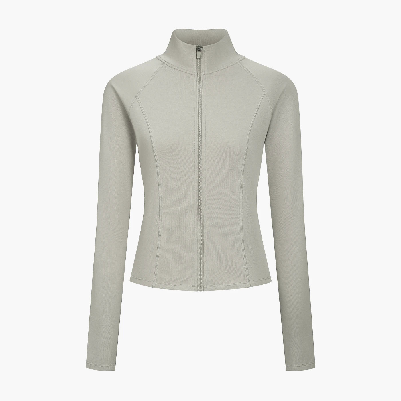 Cotton Body Fitted Zipper Jacke