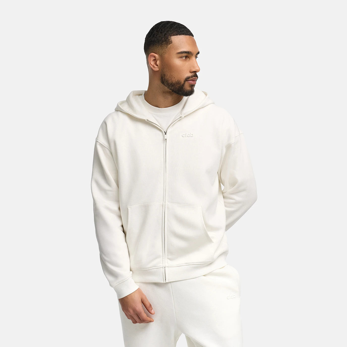 Menswear Relaxed Fit Zip Hoodie