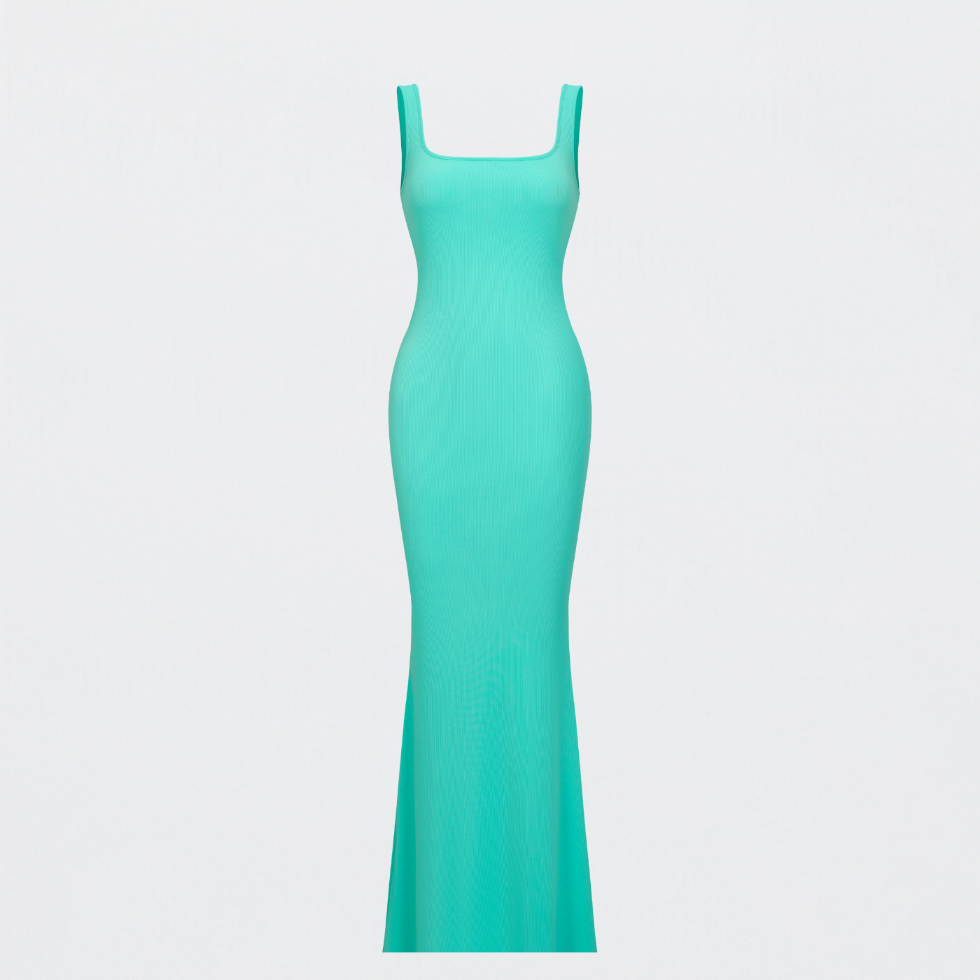 Ribbet maxikjole med tanktop