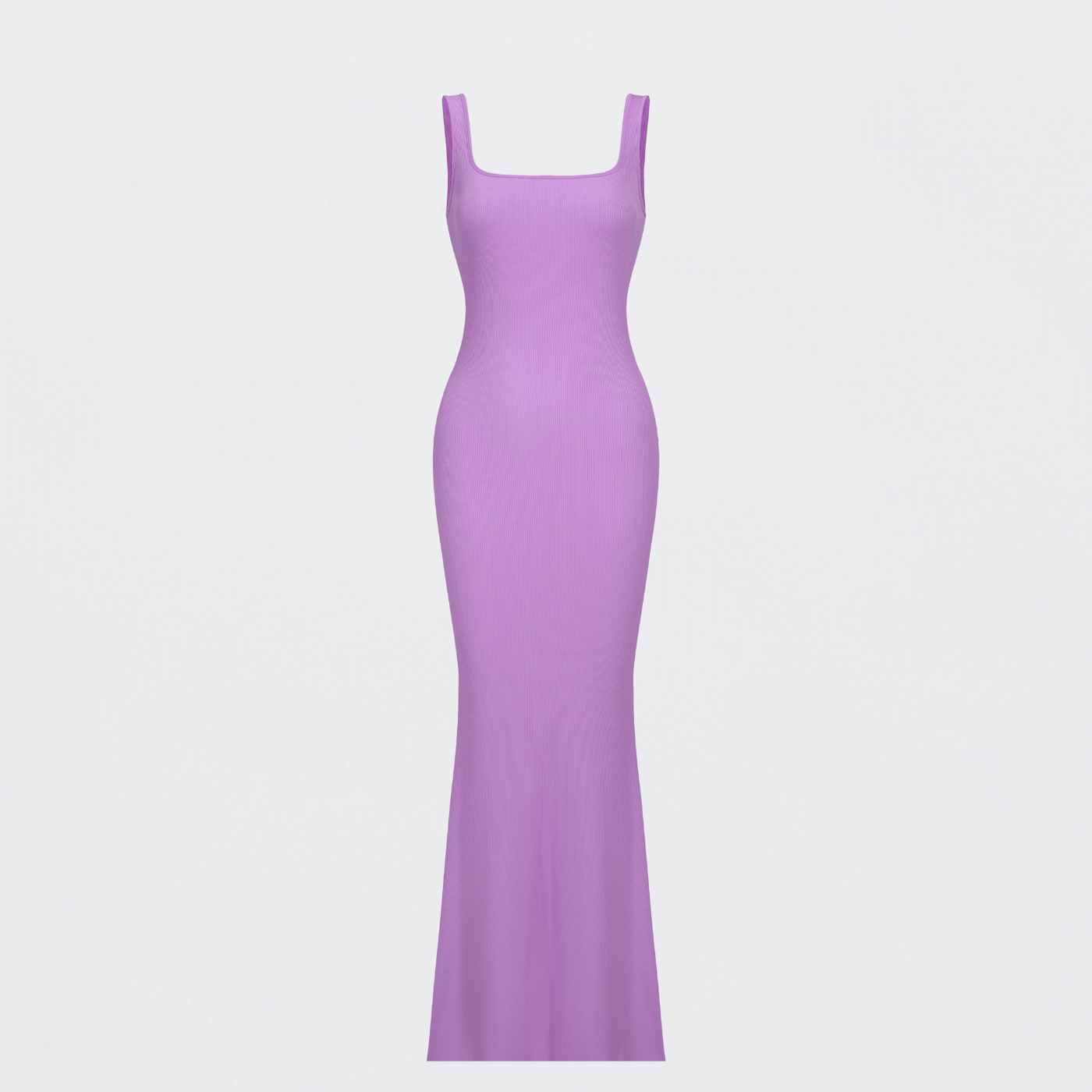 Ribbet maxikjole med tanktop