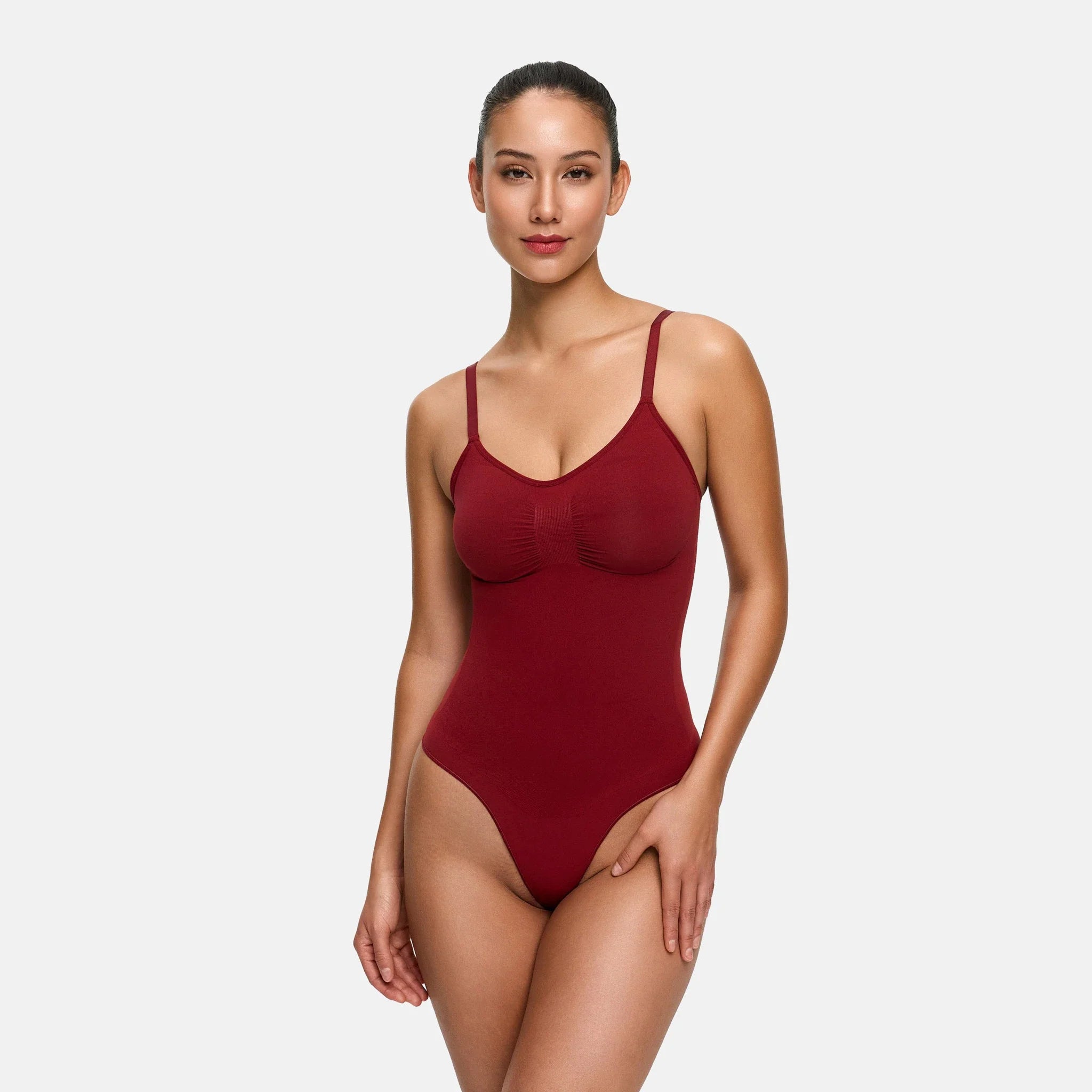 Bodysuit sculpting shapewear with thong