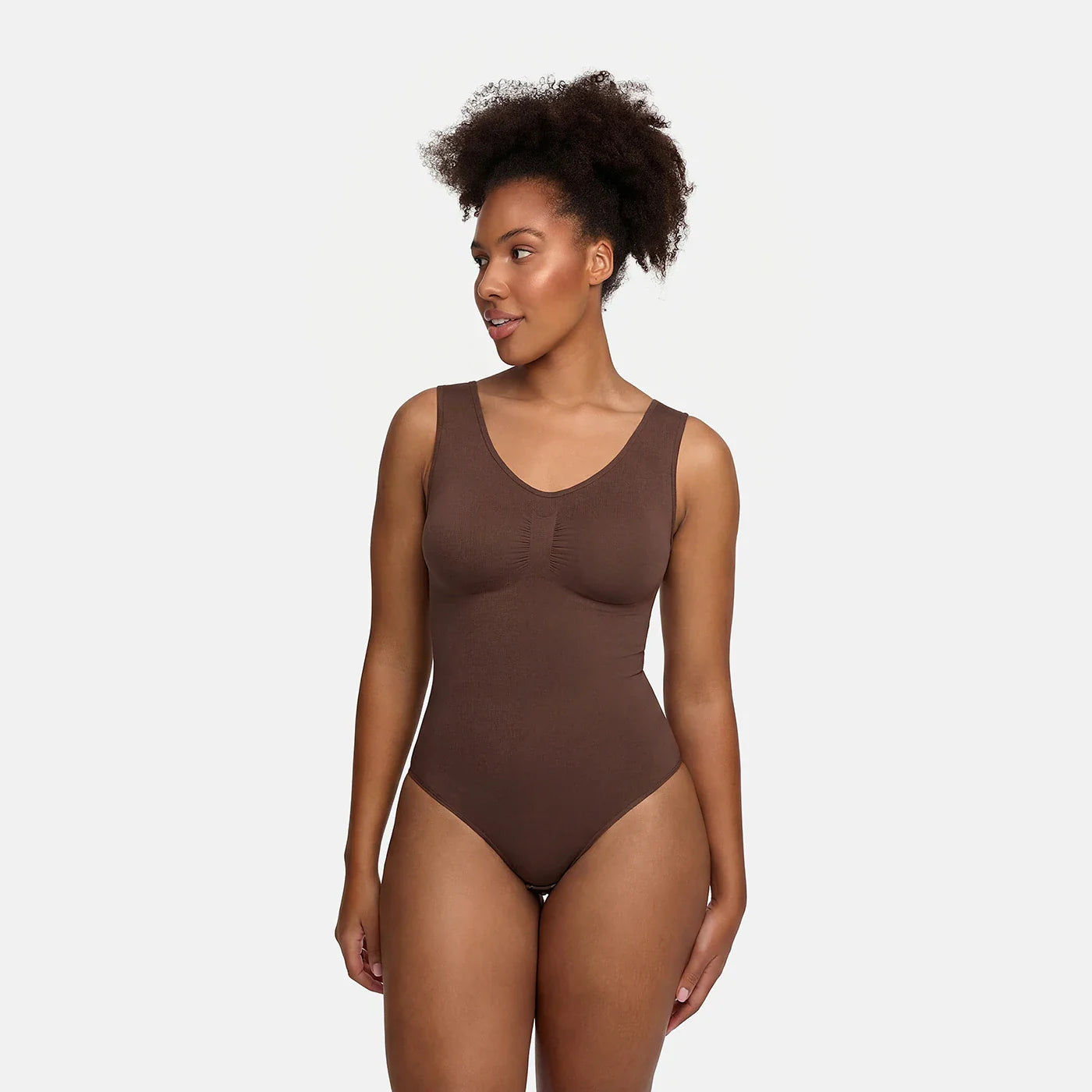Tank bodysuit sculpting shapewear with briefs