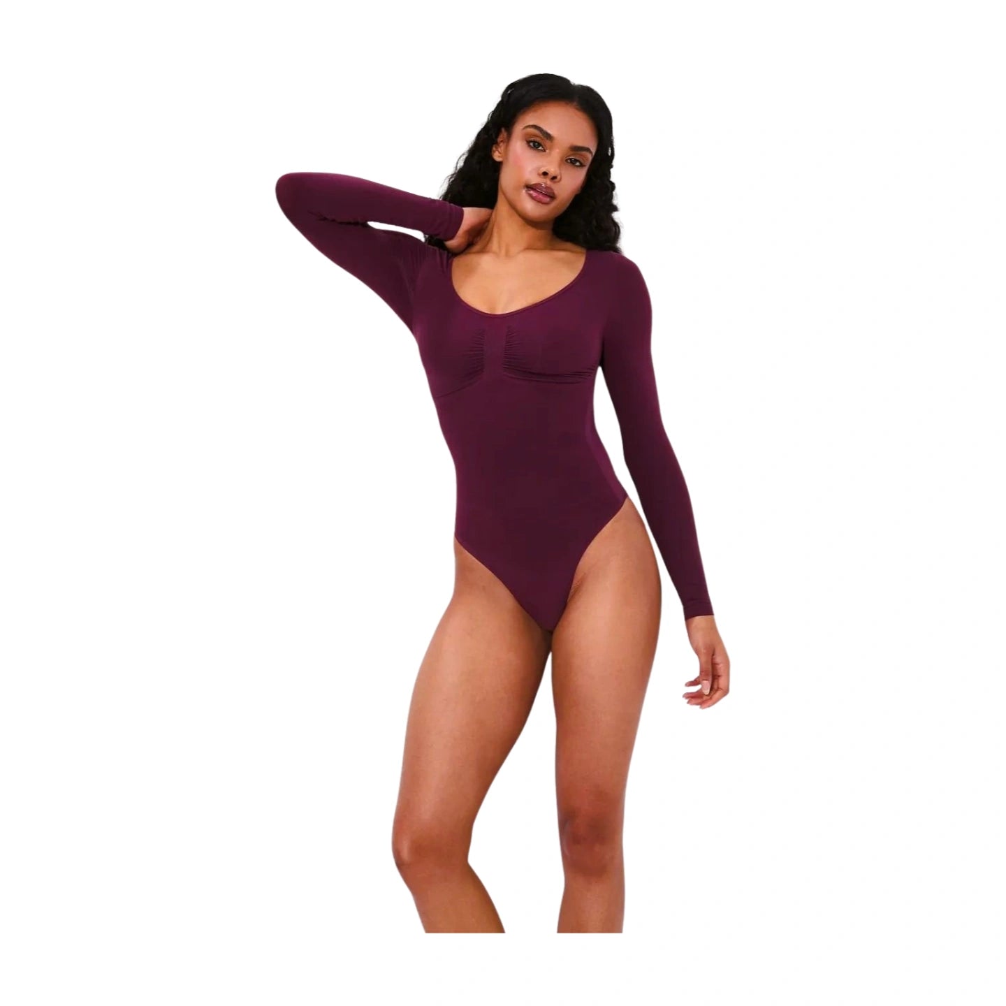 Bodysuit Sculpting Shapewear Long Sleeve with Briefs - WSV