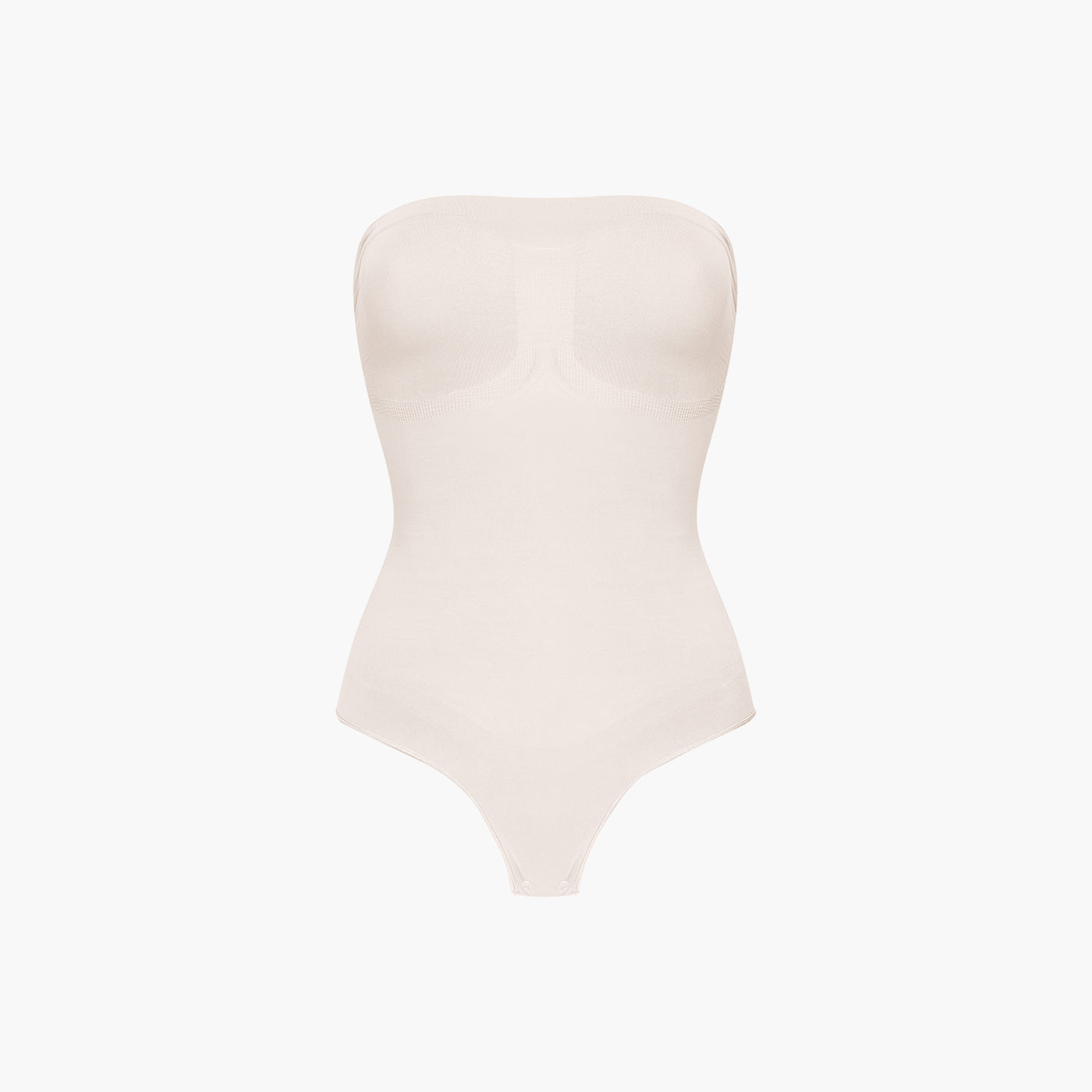 Strapless bodysuit sculpting shapewear with thong