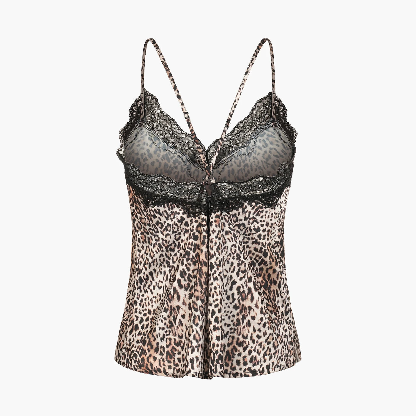 Top Cami en satin avec dentelle