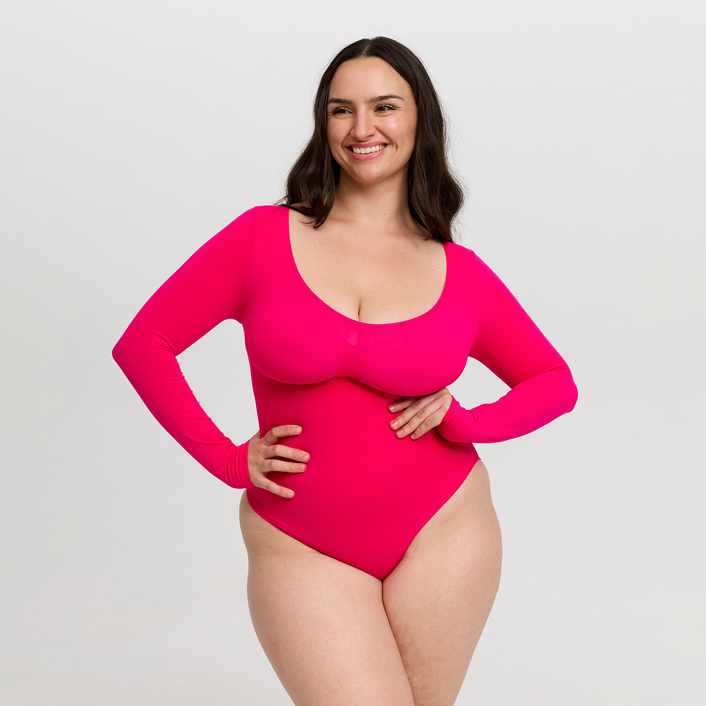 Body Sculpting Shapewear a manica lunga con slip - Outlet