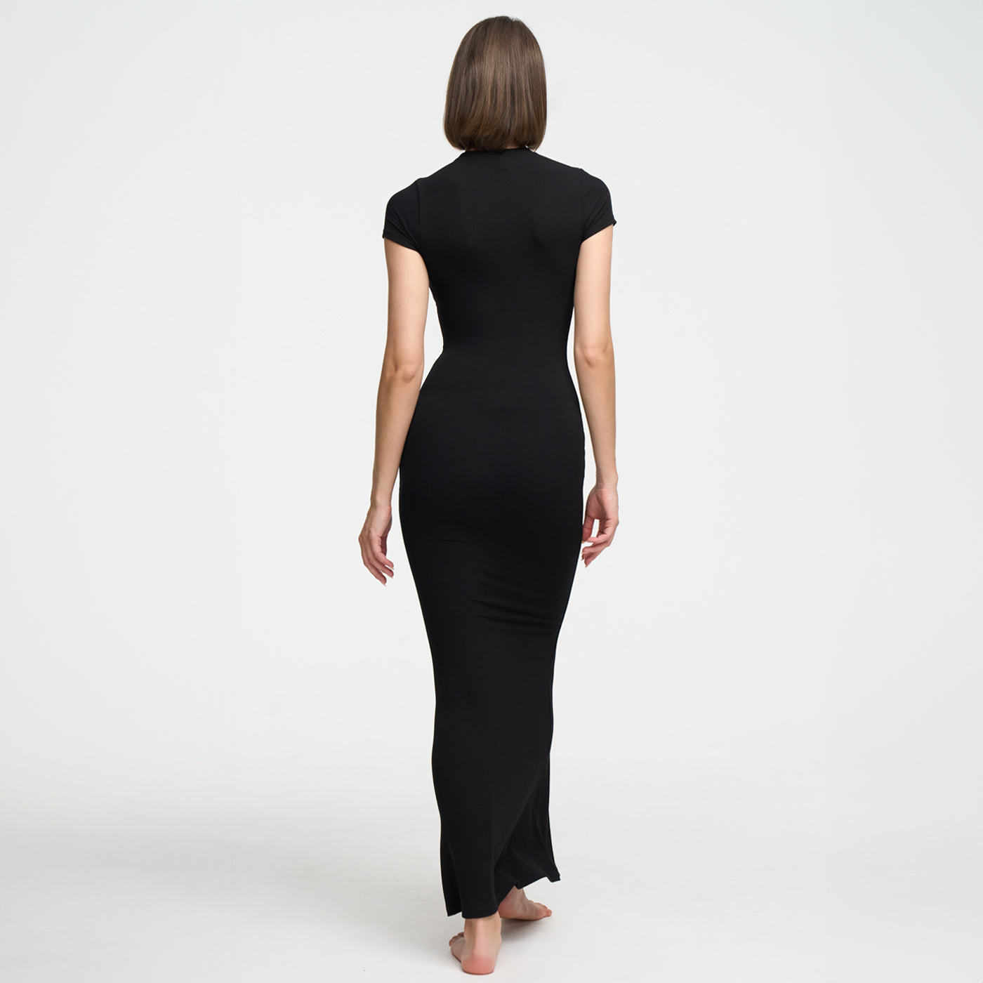 Maxi abito in T-shirt a coste