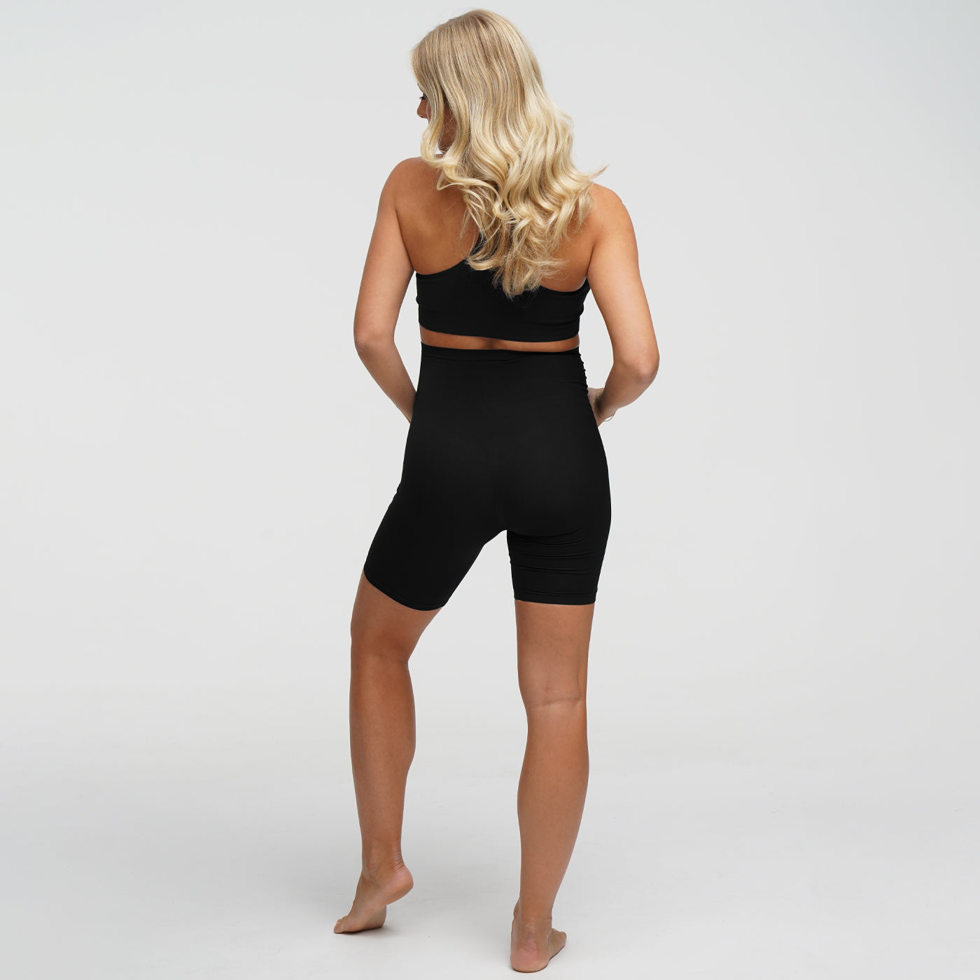 Pantaloncini premaman senza cuciture e a vita alta