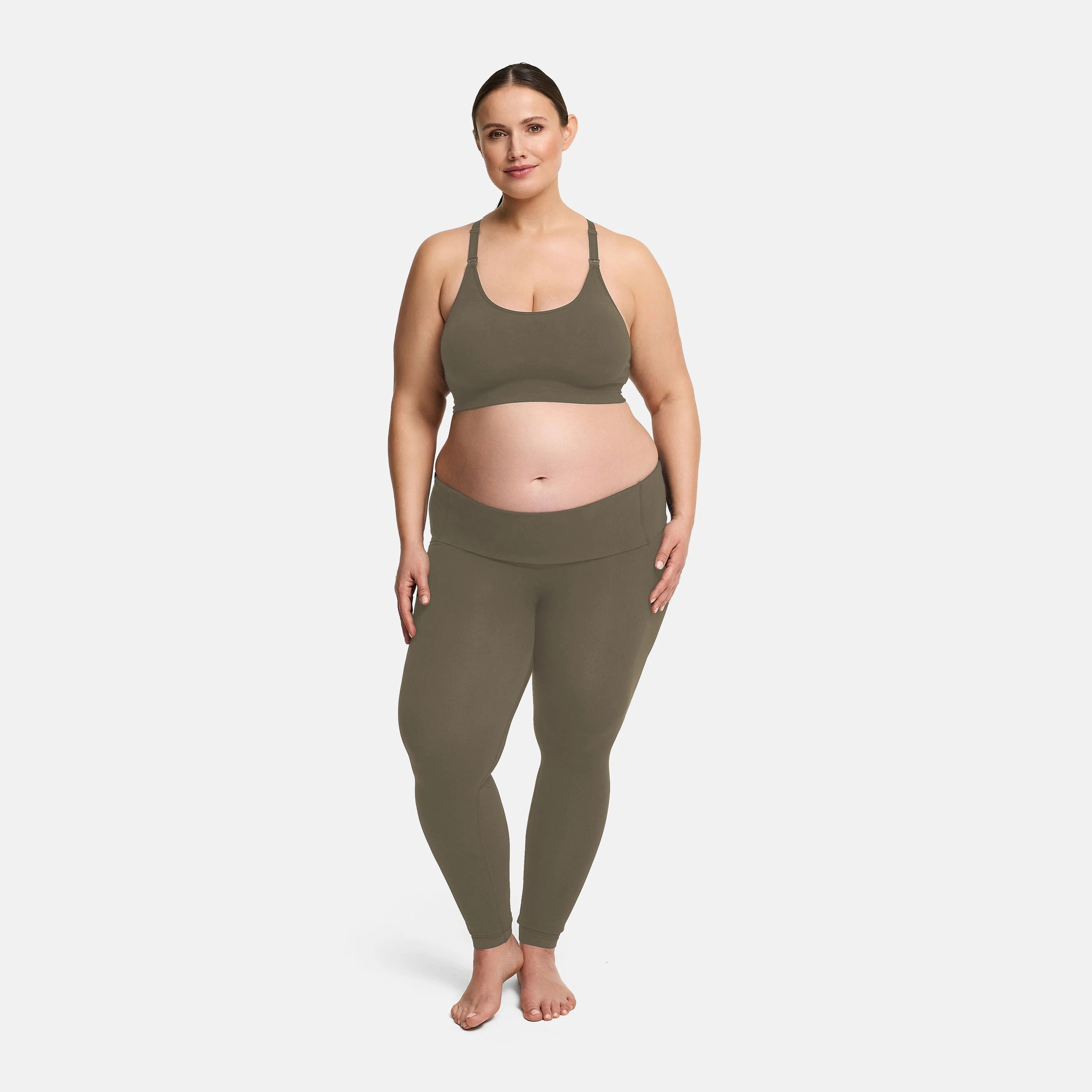 Leggings premaman senza cuciture con vita alta