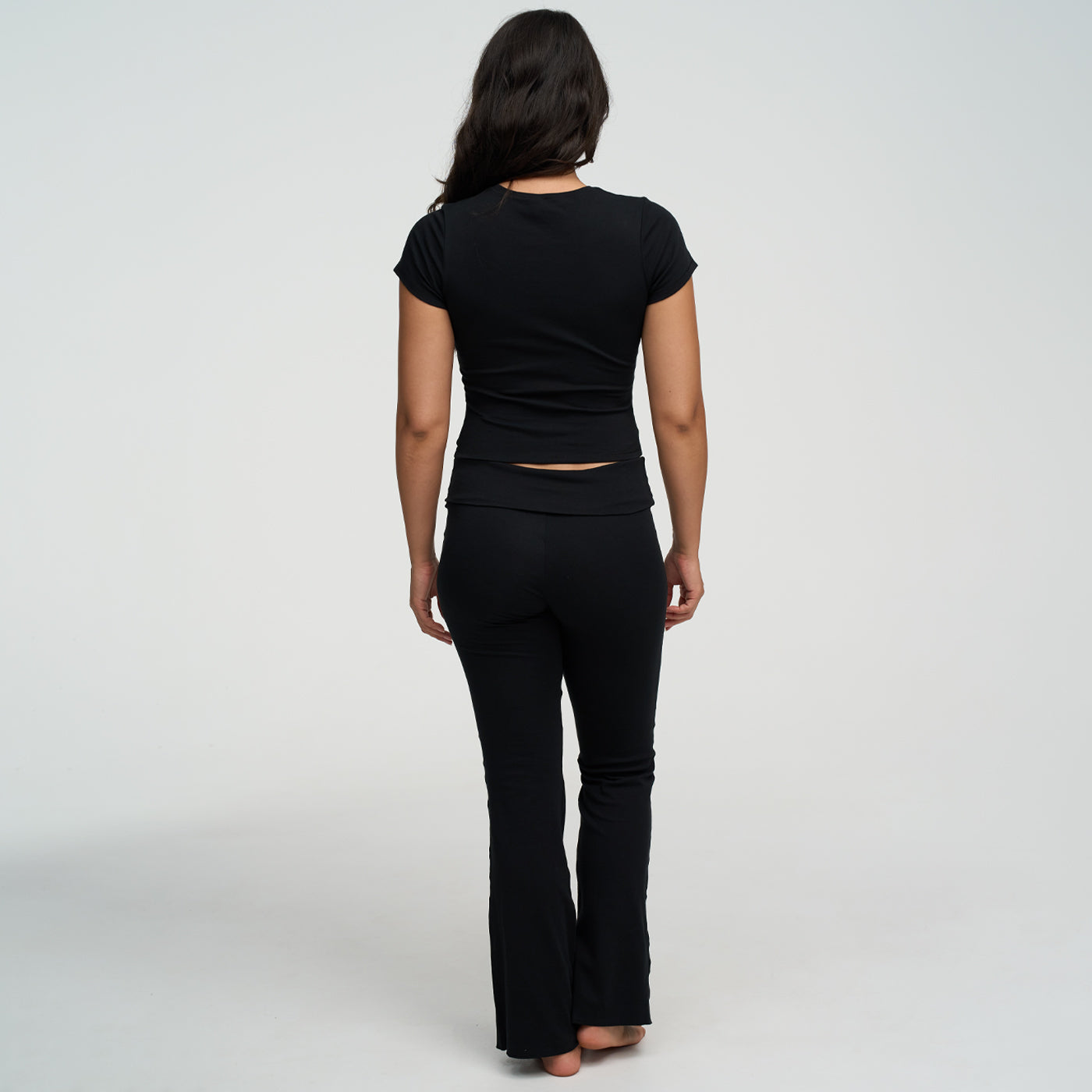 Leggings bootcut svasati in cotone