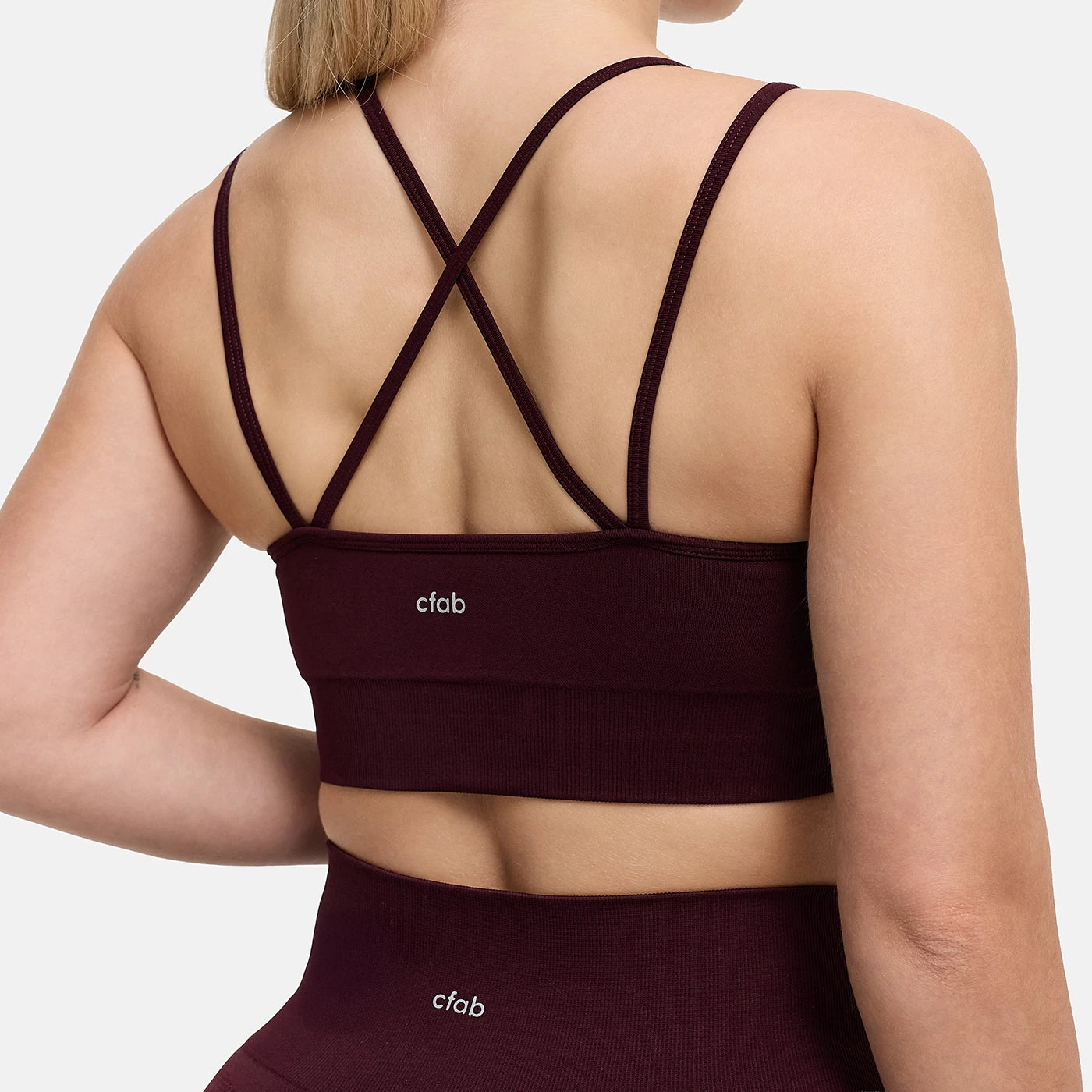 Reggiseno sportivo incrociato senza cuciture