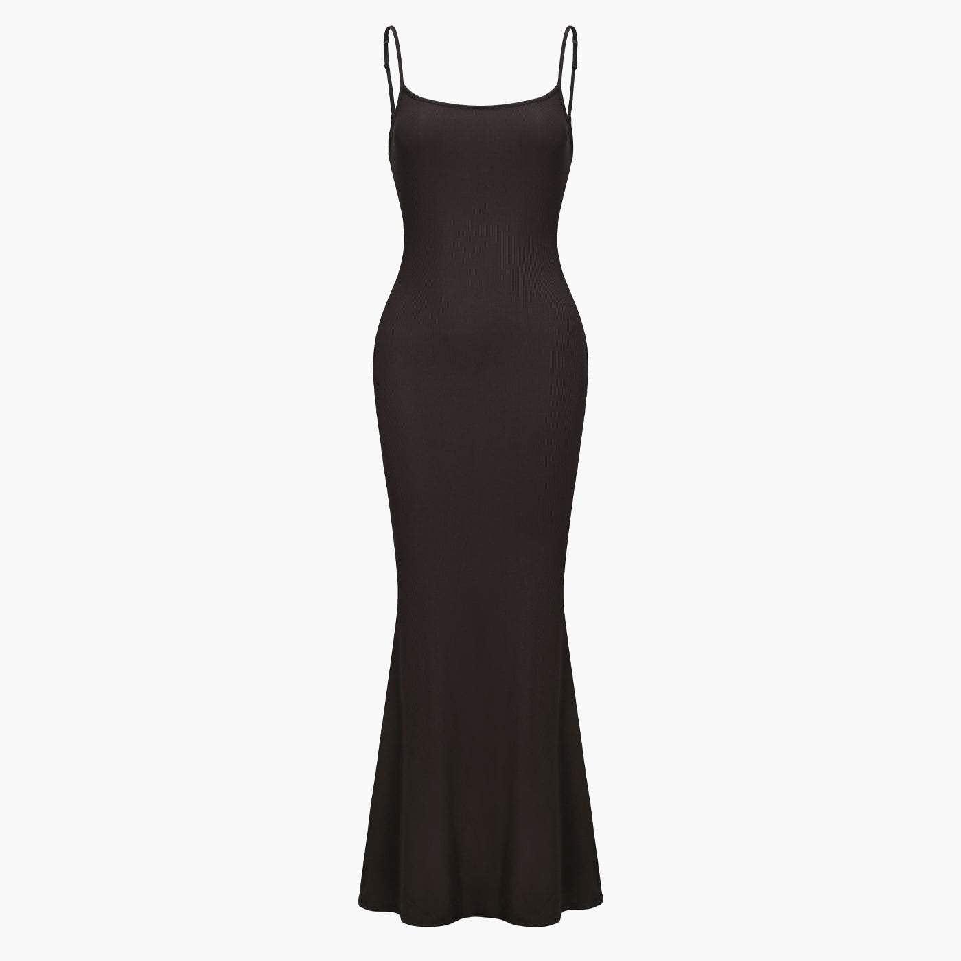 Geribde cami maxi jurk