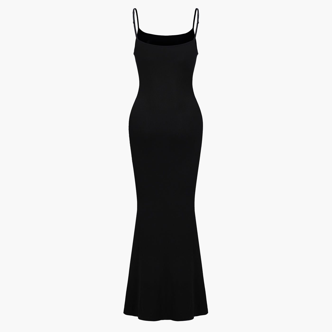 Geribde cami maxi jurk