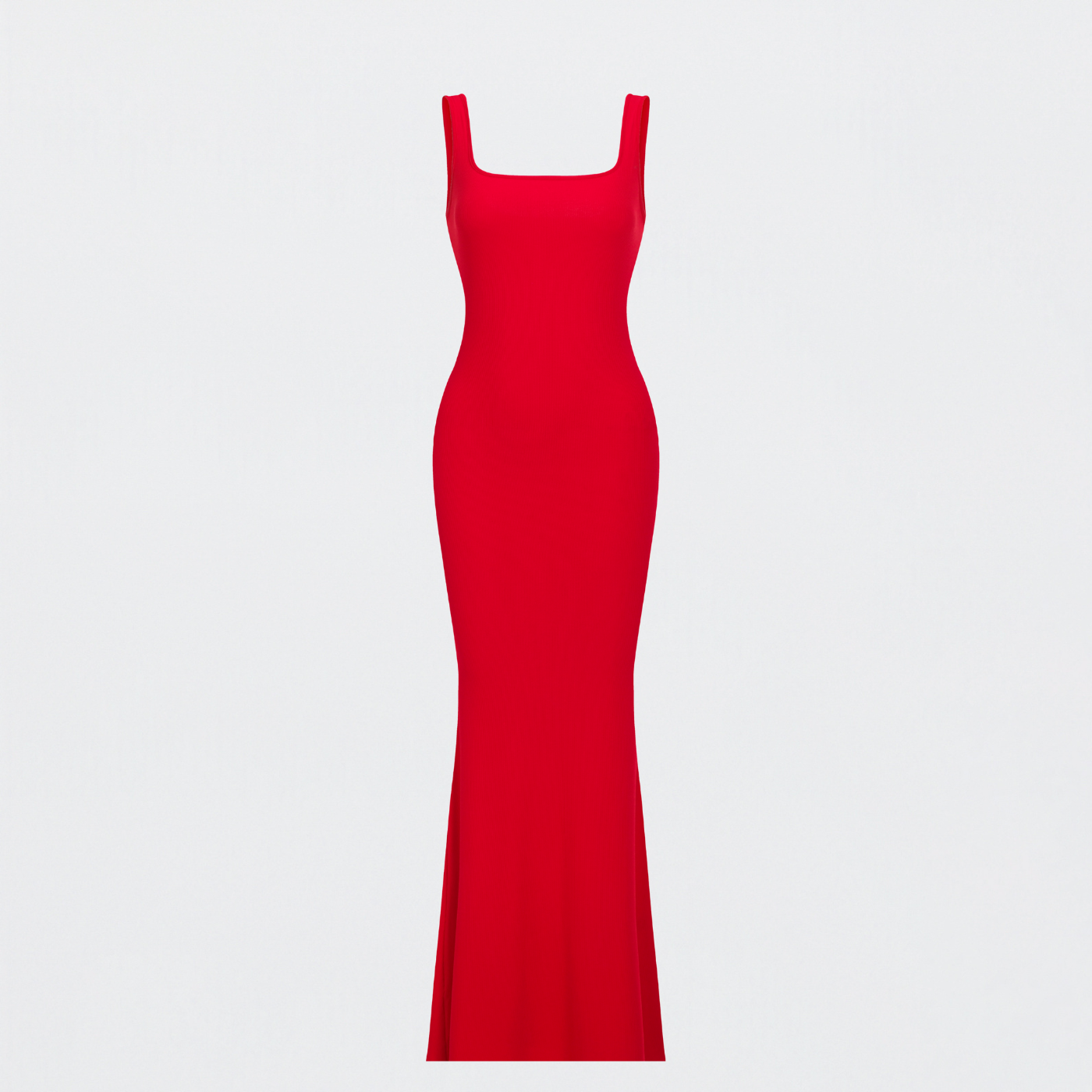 Geribde tank top maxi jurk