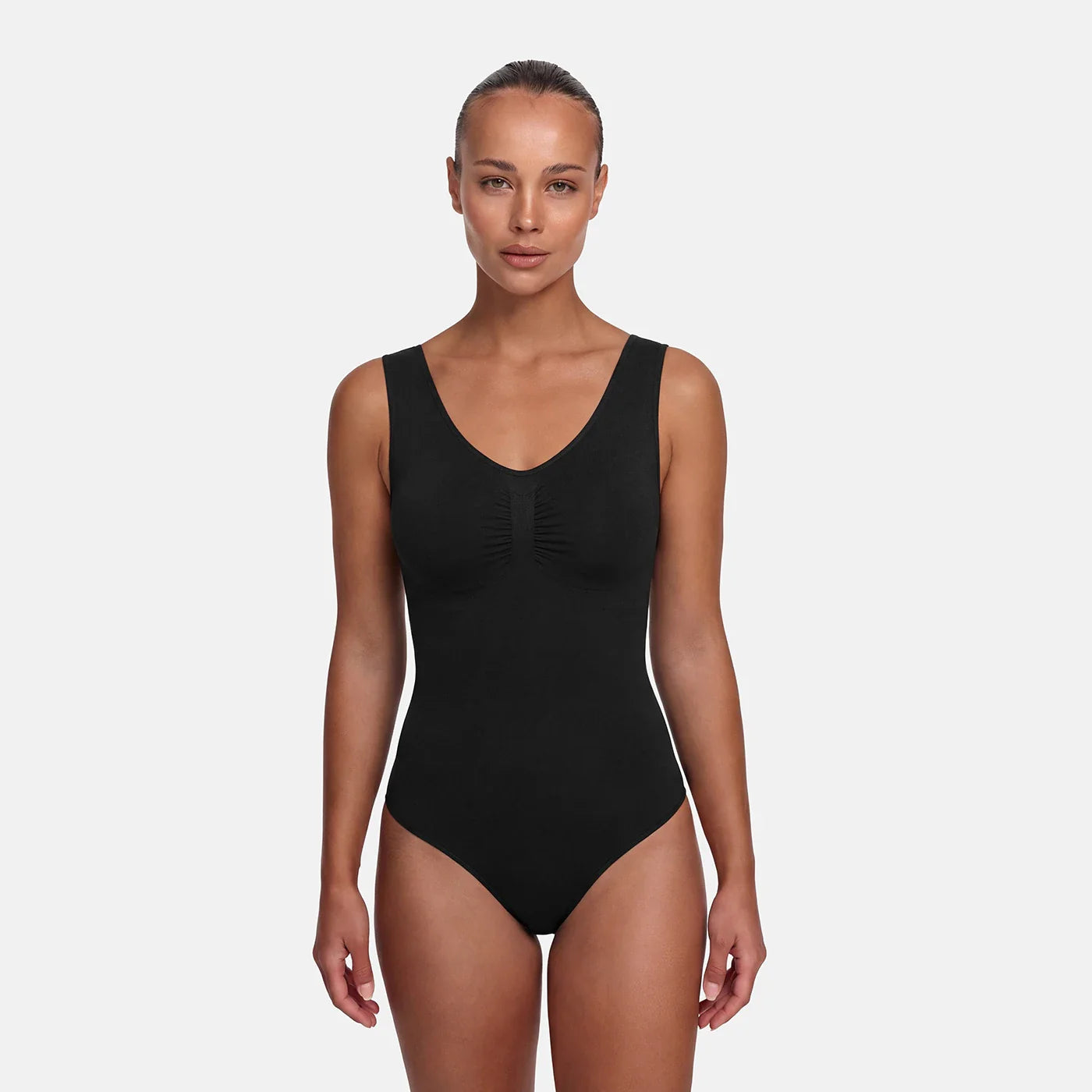 İpli Tank Bodysuit Şekillendirici Shapewear