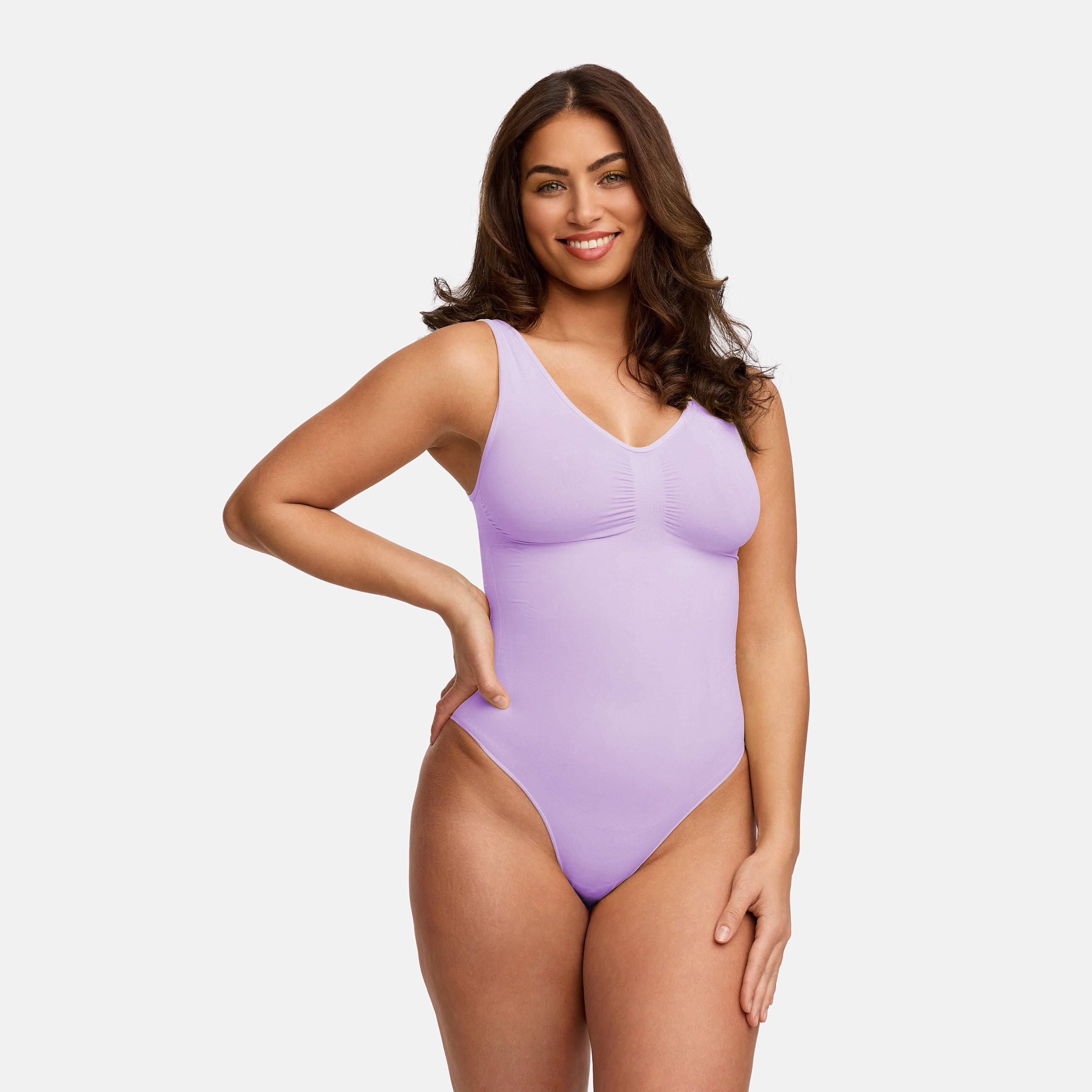 İpli Tank Bodysuit Şekillendirici Shapewear (#2)
