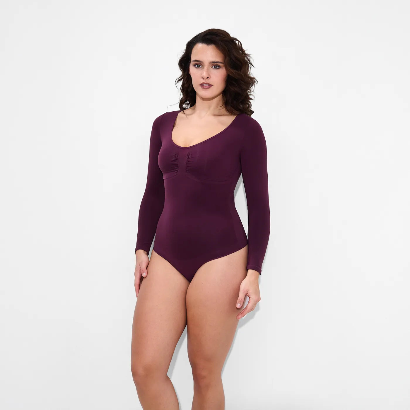 Bodysuit Şekillendirici Şekillendirici İpli Uzun Kollu