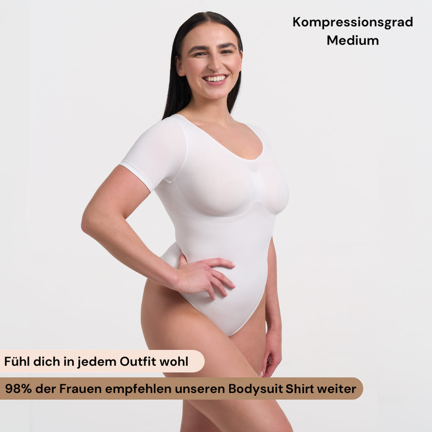 Bodysuit Sculpting Shapewear T-Shirt mit String