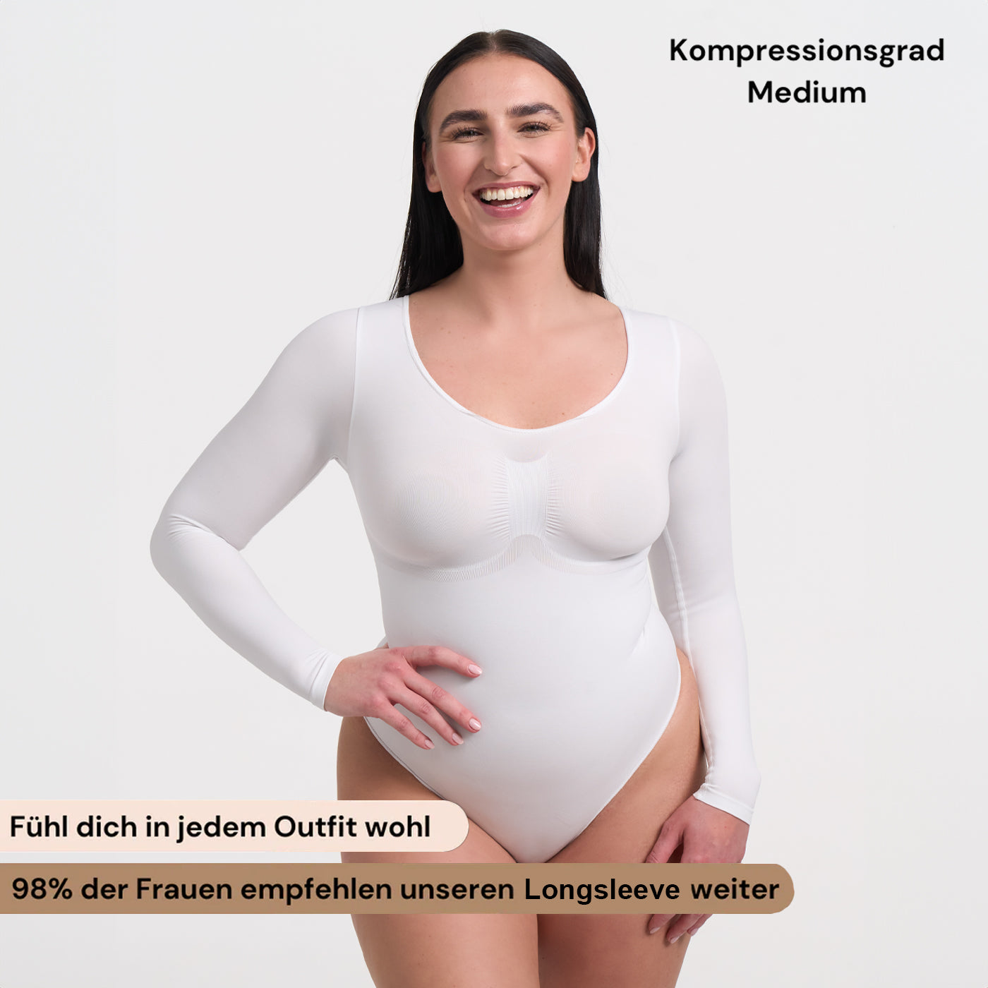 Bodysuit Sculpting Shapewear Longsleeve mit Slip - Secret Sale