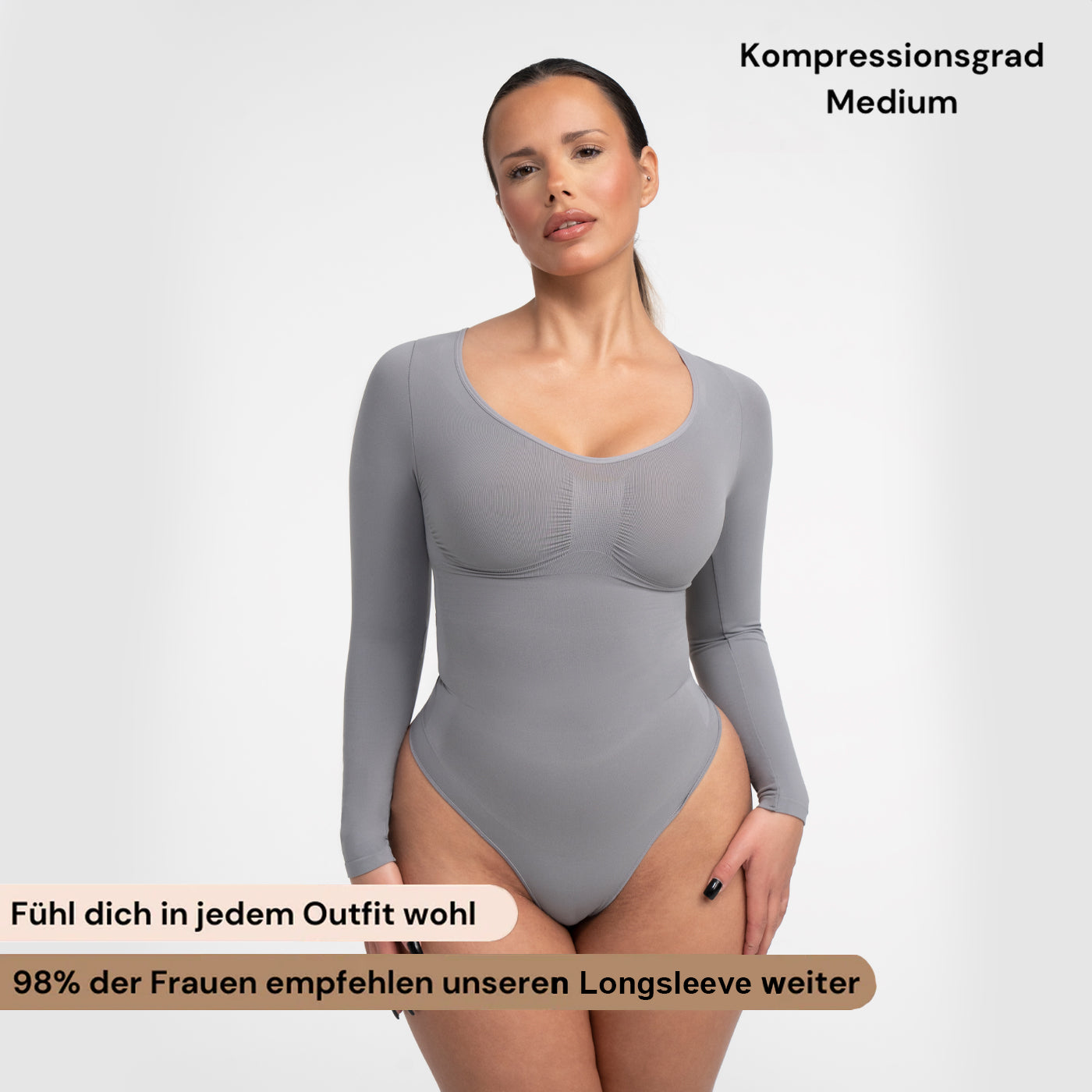 Comfort Bodysuit Sculpting Shapewear Longsleeve mit Slip - Secret Sales