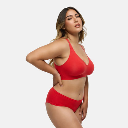 Das Model ist 1,61 m groß und trägt Größe 2XL