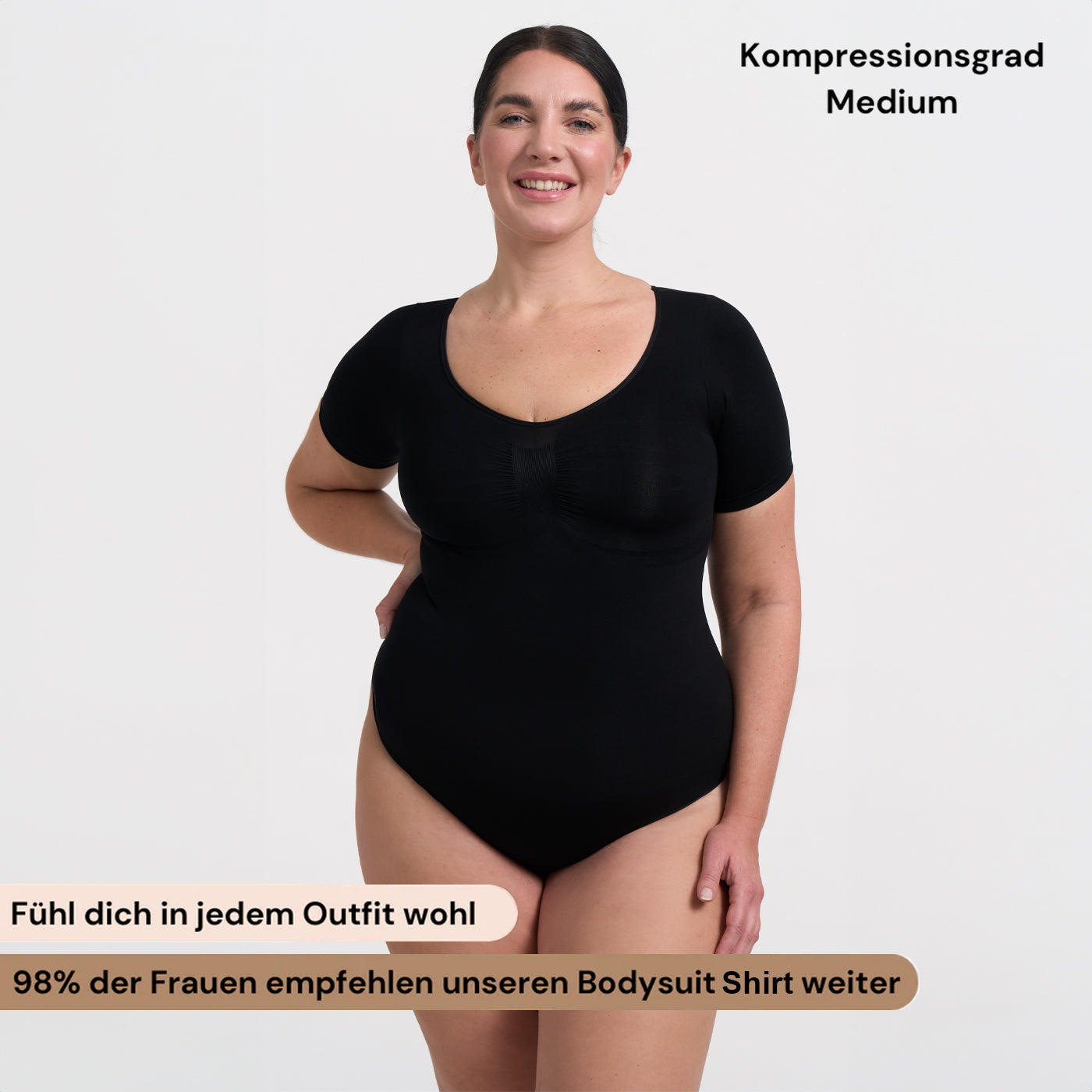 Bodysuit Sculpting Shapewear T-Shirt mit Slip