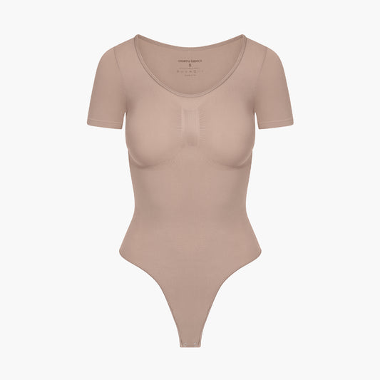 Bodysuit Sculpting Shapewear T-Shirt mit String