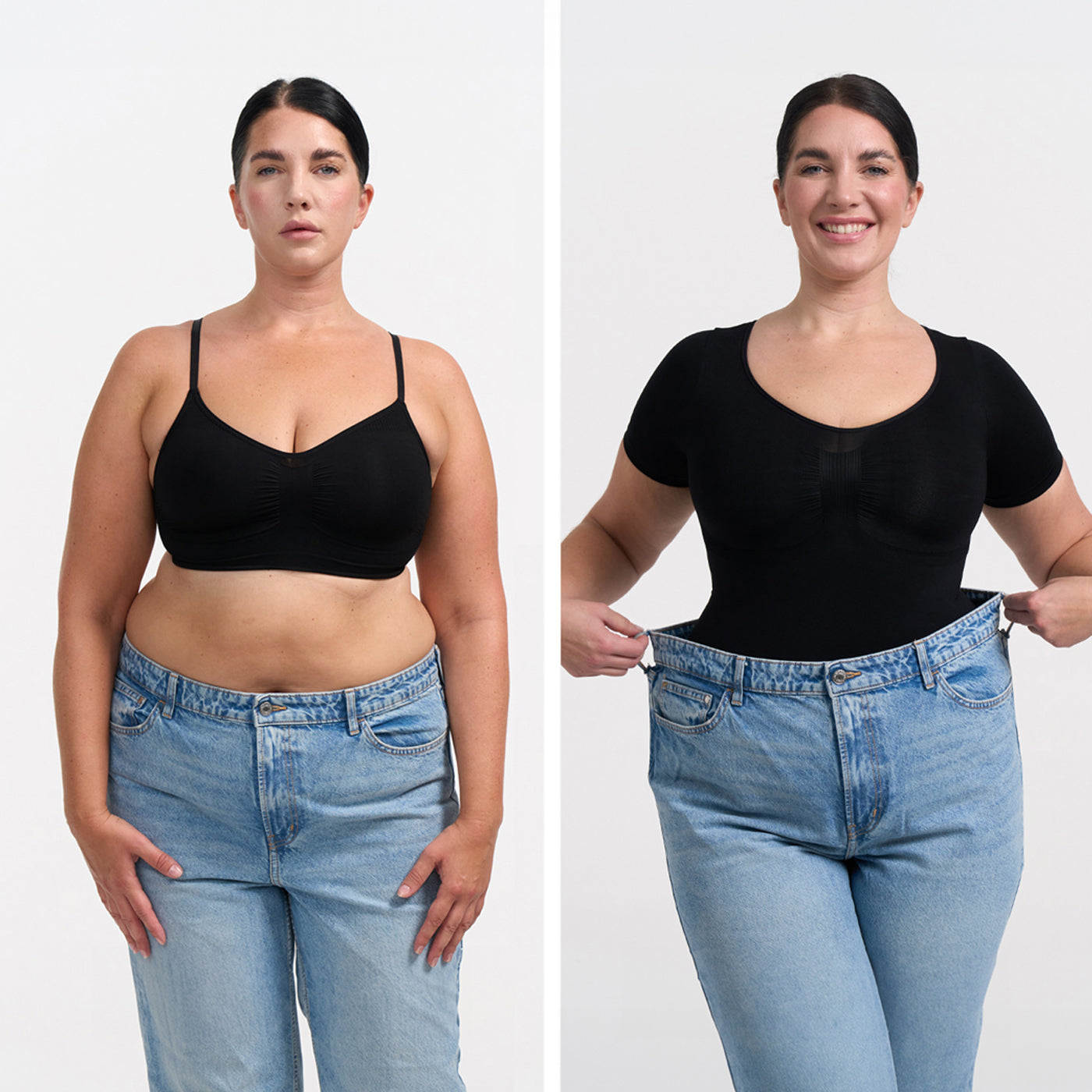 T-Shirt Bodysuit Sculpting Shapewear mit String