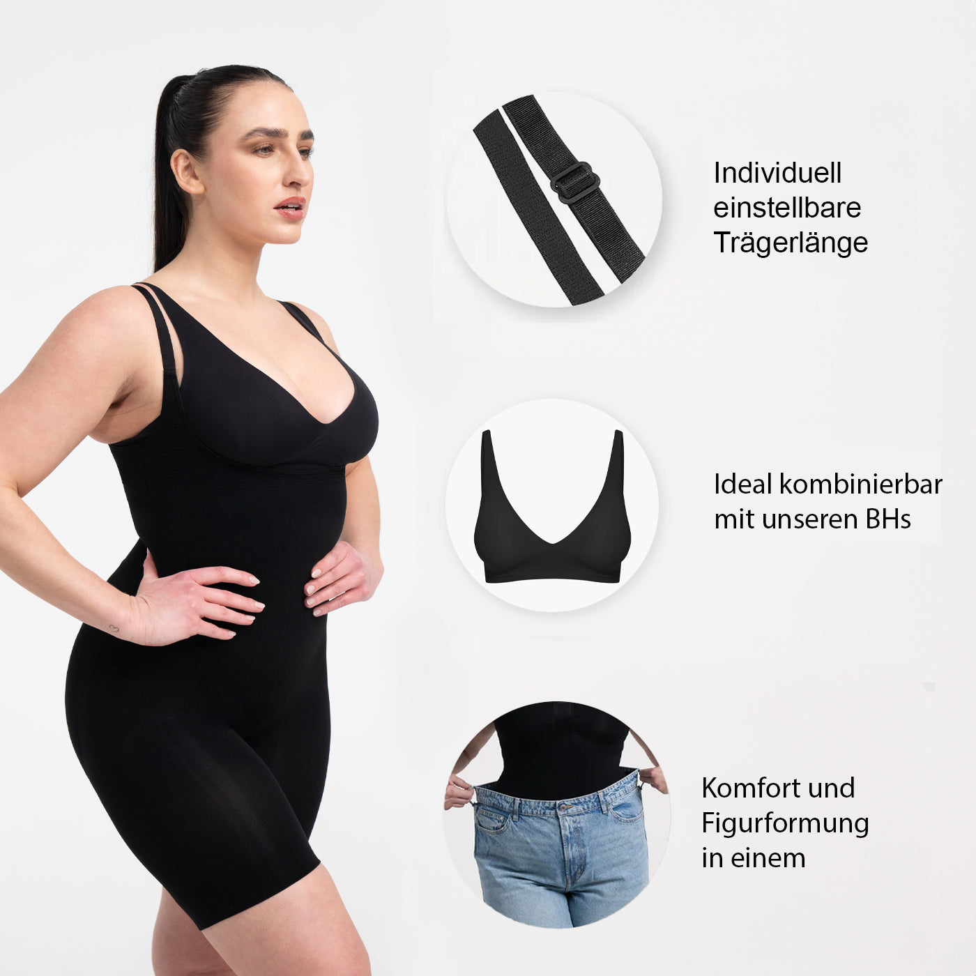 Bodysuit Sculpting Shapewear mit offener Brust