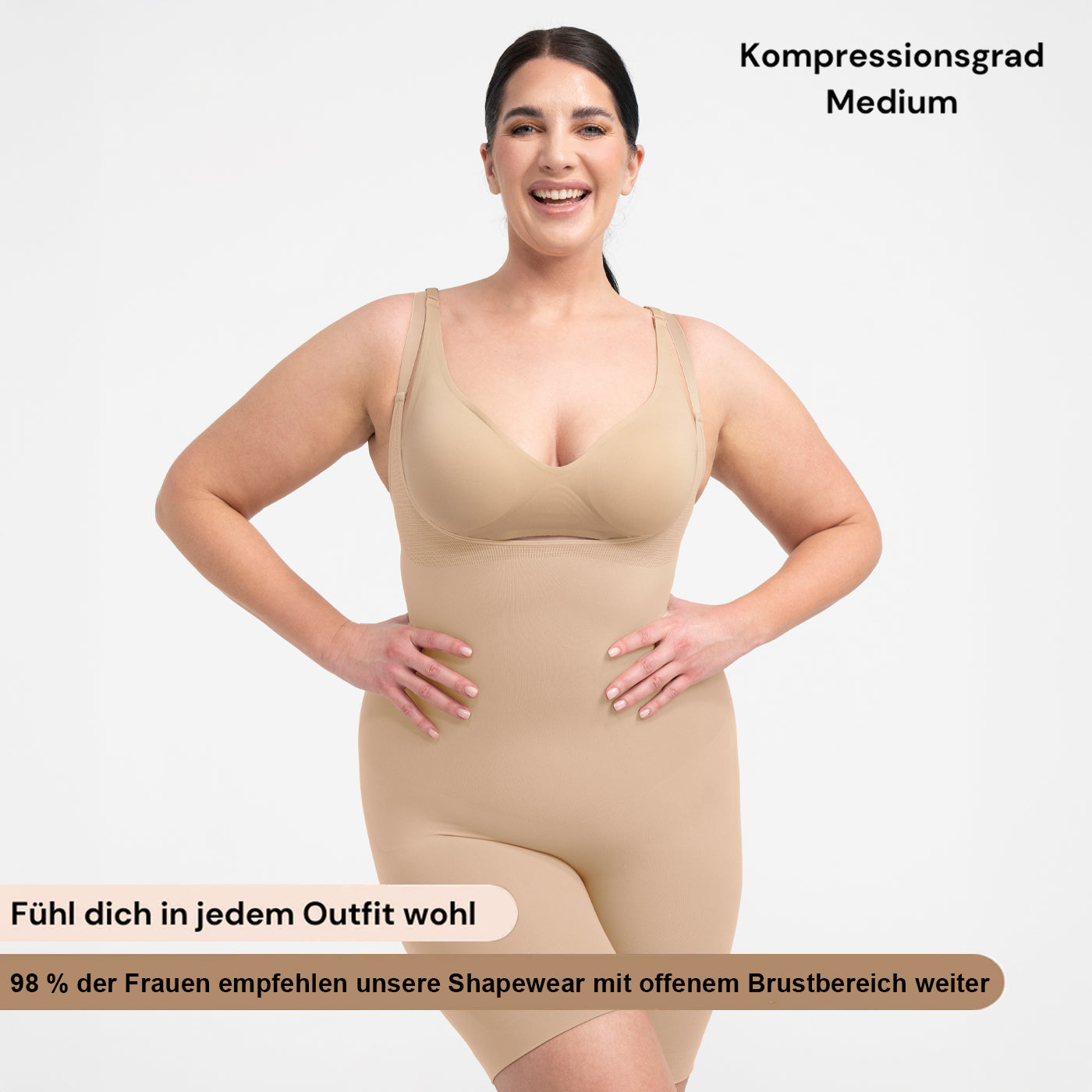 Bodysuit Sculpting Shapewear mit offener Brust