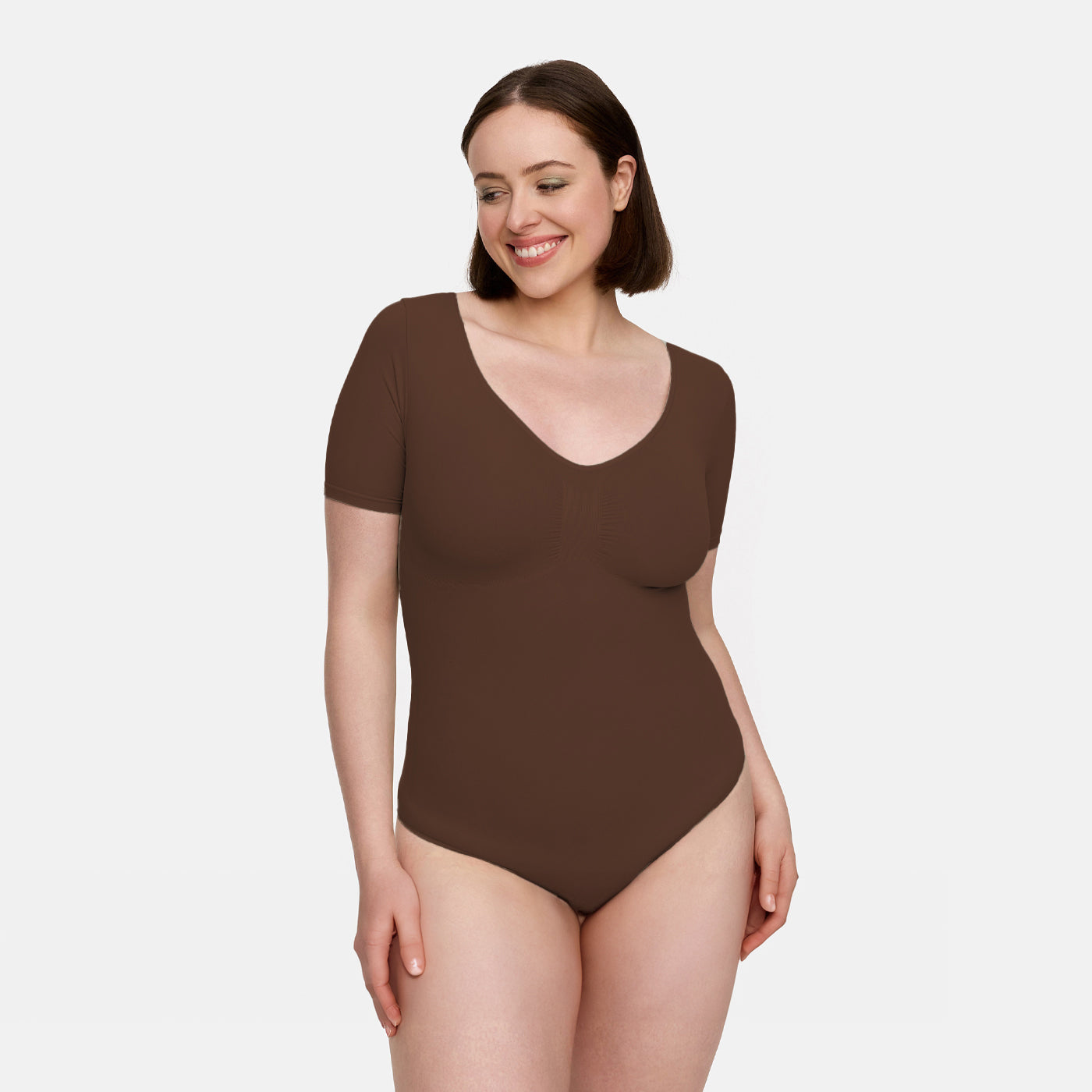 T-Shirt Bodysuit Sculpting Shapewear mit String