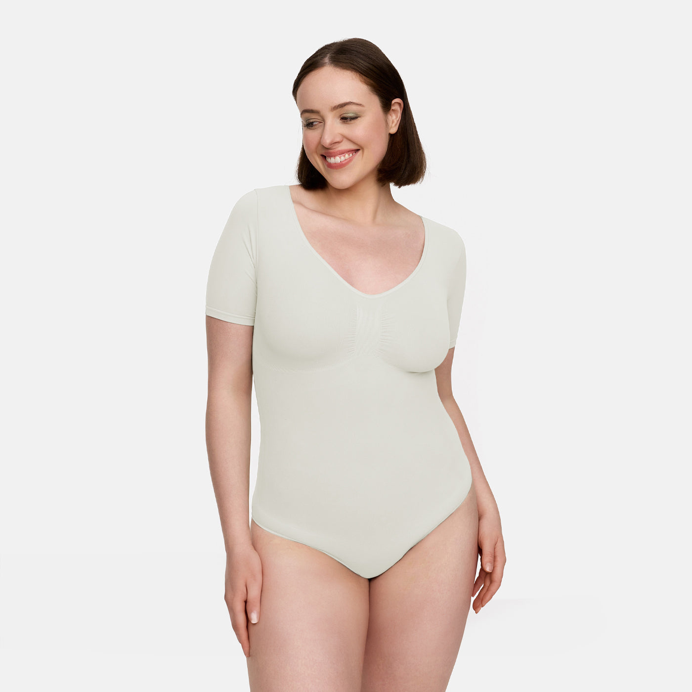 T-Shirt Bodysuit Sculpting Shapewear mit String