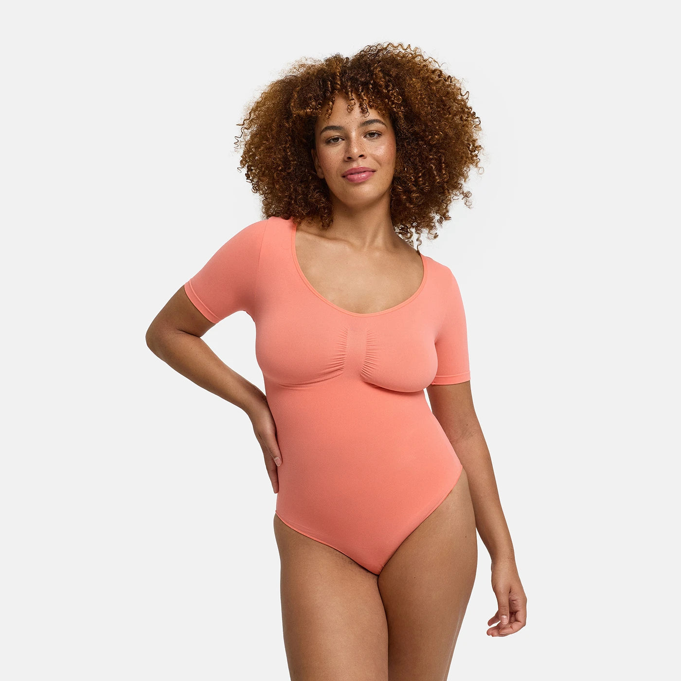 T-shirt bodysuit sculpting shapewear met slip