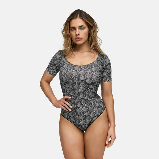 T-shirt bodysuit sculpting shapewear met slip