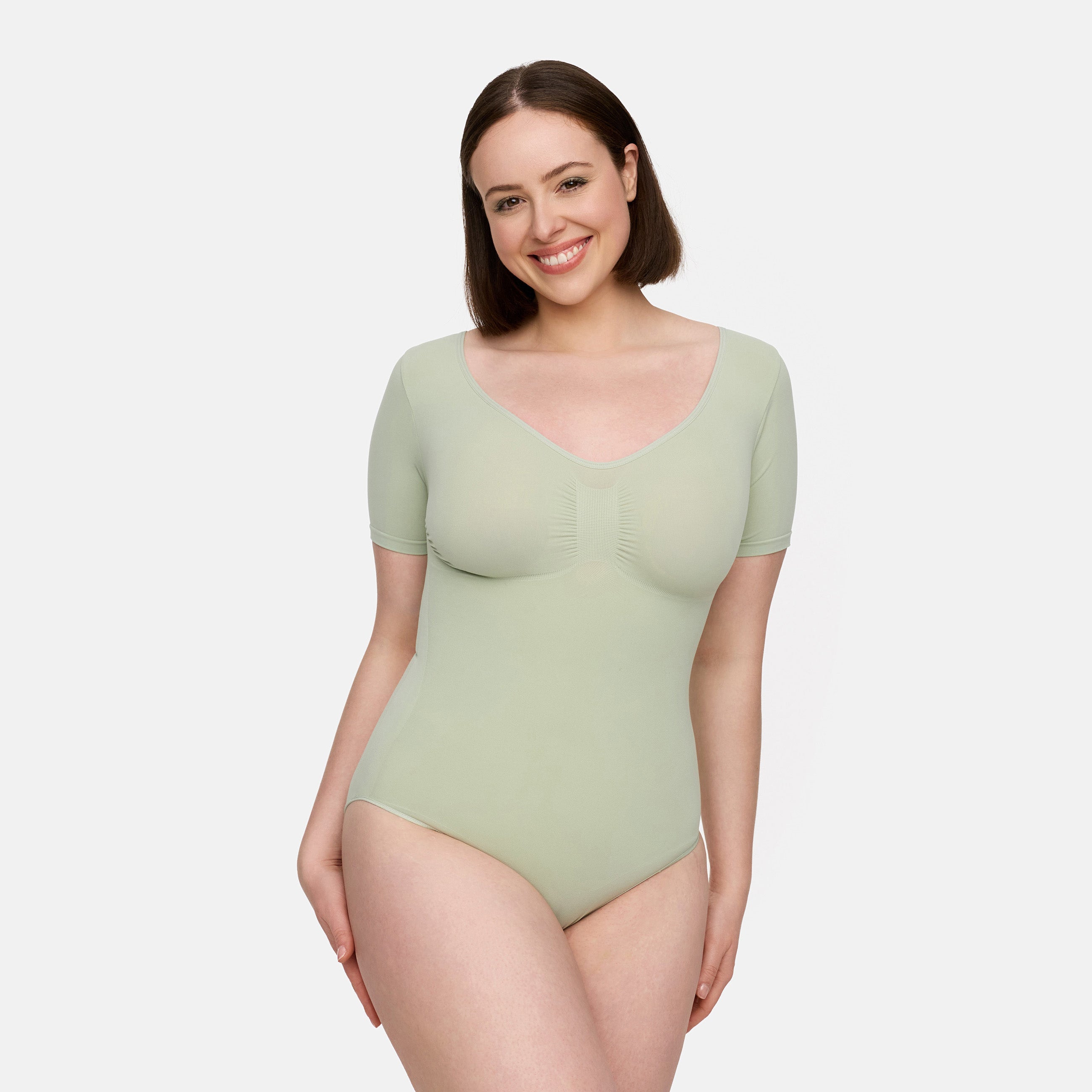 T-Shirt Bodysuit Sculpting Shapewear mit String