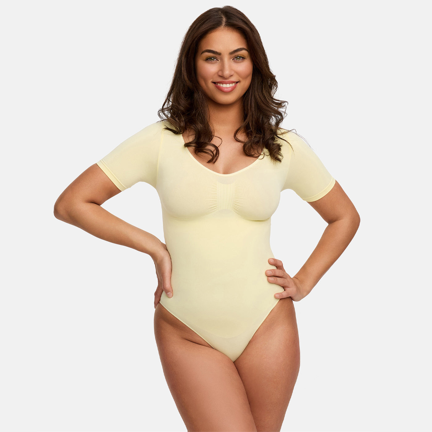 T-Shirt Bodysuit Sculpting Shapewear mit String
