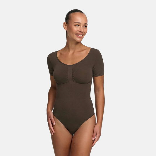 T-Shirt Bodysuit Sculpting Shapewear mit String
