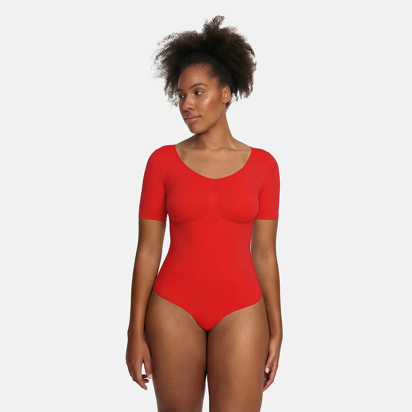 T-Shirt Bodysuit Sculpting Shapewear mit String
