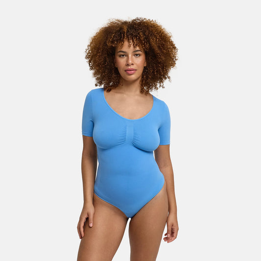 Body T-shirt sculptant avec string