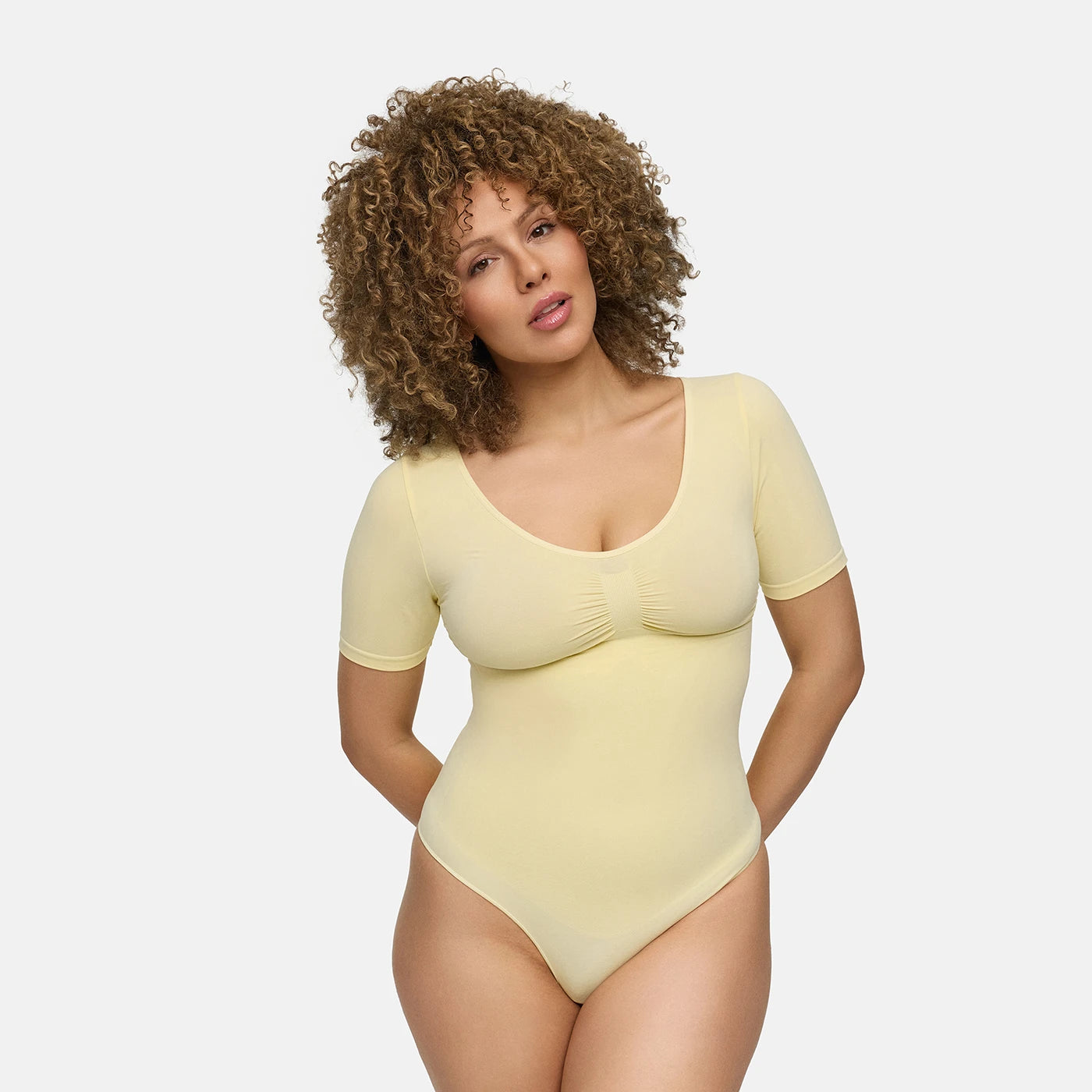 T-Shirt Bodysuit Sculpting Shapewear mit String
