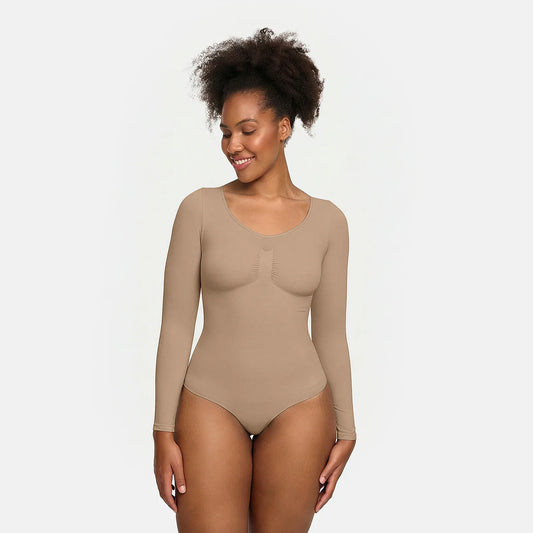 Bodysuit Sculpting Shapewear Longsleeve mit Slip
