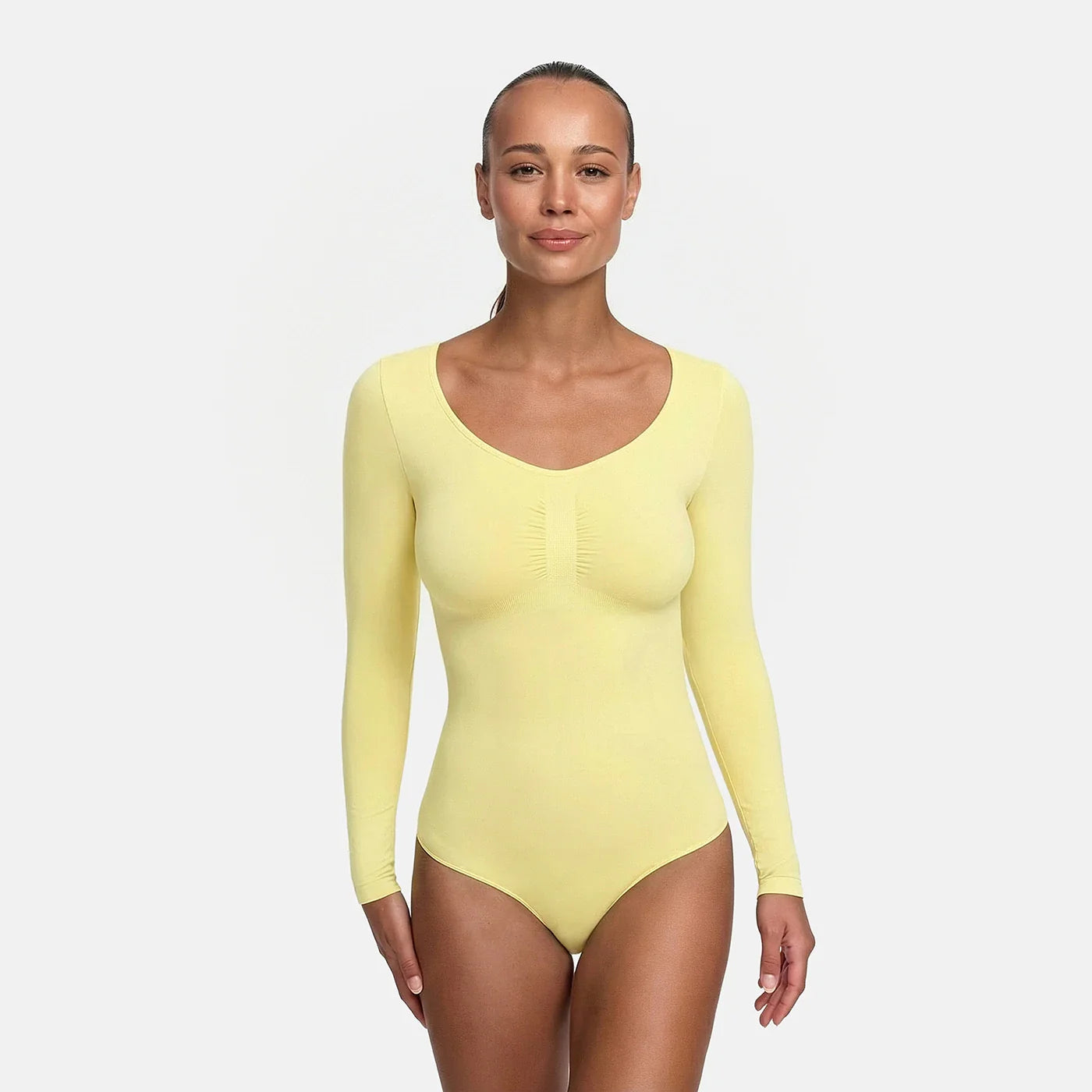 Bodysuit Sculpting Shapewear Longsleeve mit String
