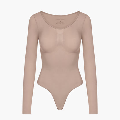 Bodysuit Sculpting Shapewear Longsleeve mit String