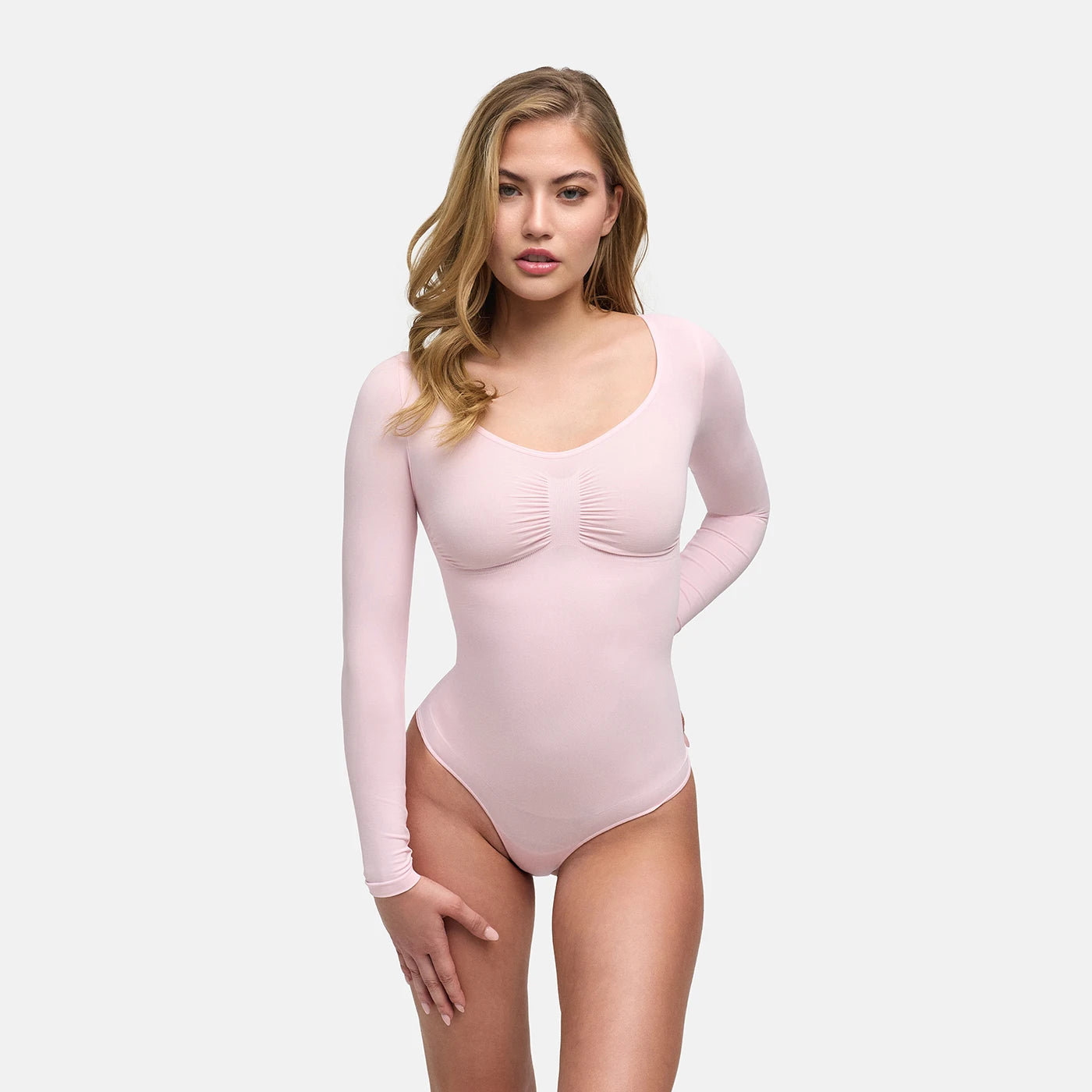 Bodysuit Sculpting Shapewear Longsleeve mit String
